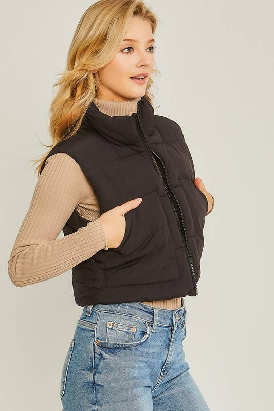 Puffer Vest With Pockets