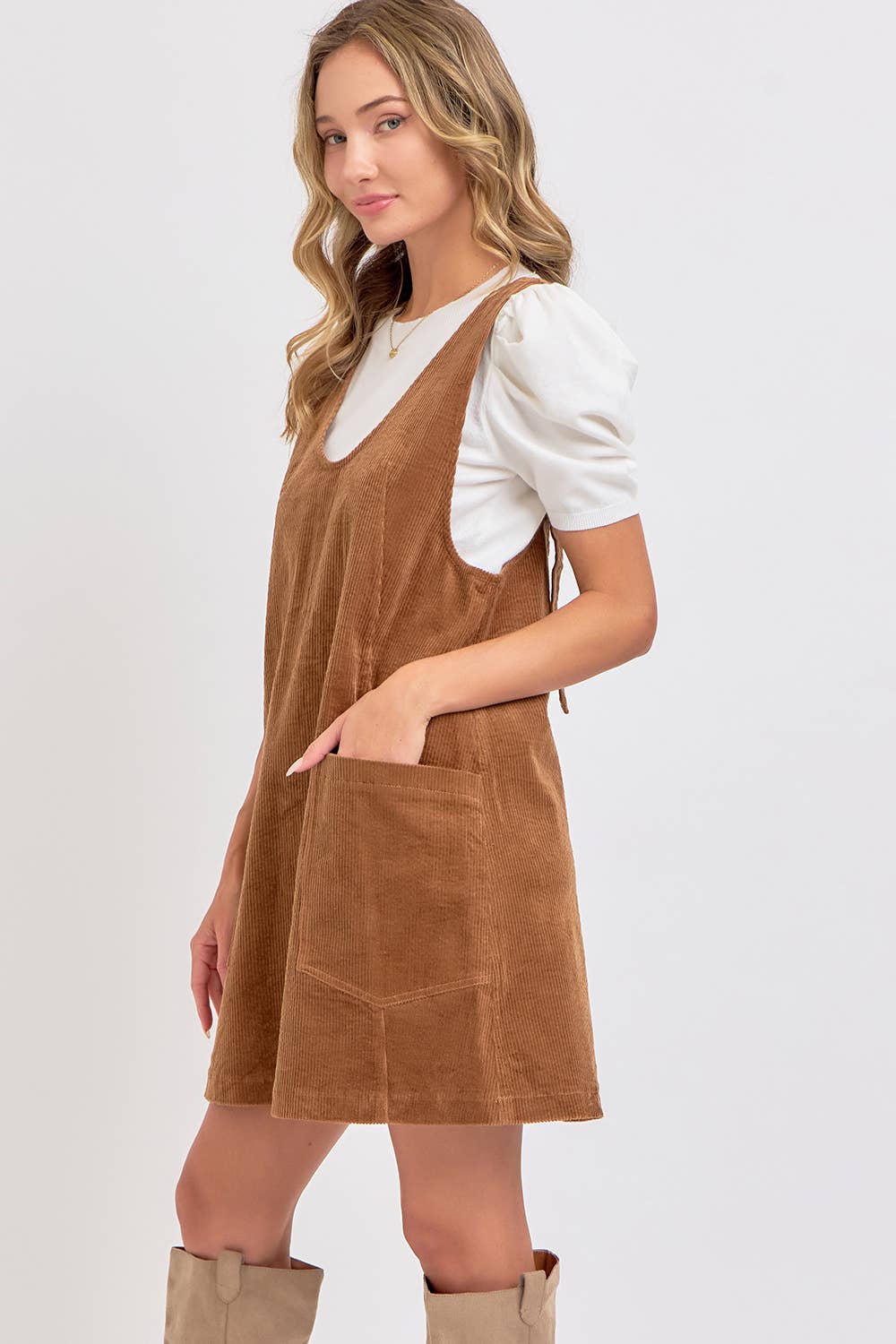 OVERALL CORDUROY DRESS