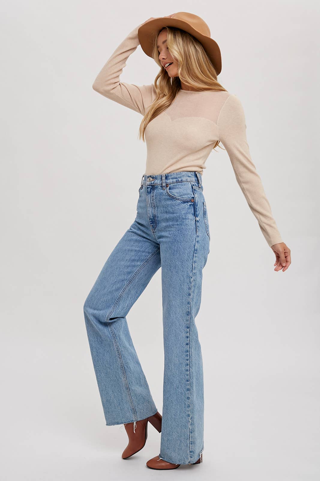 SEMI SHEER SWEETHEART NECK TOP