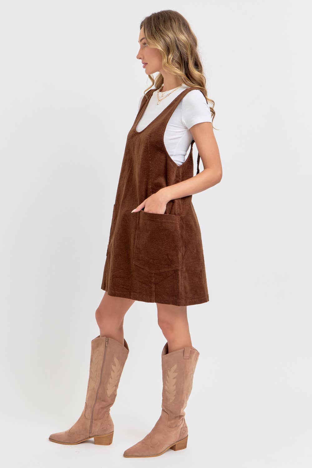OVERALL CORDUROY DRESS