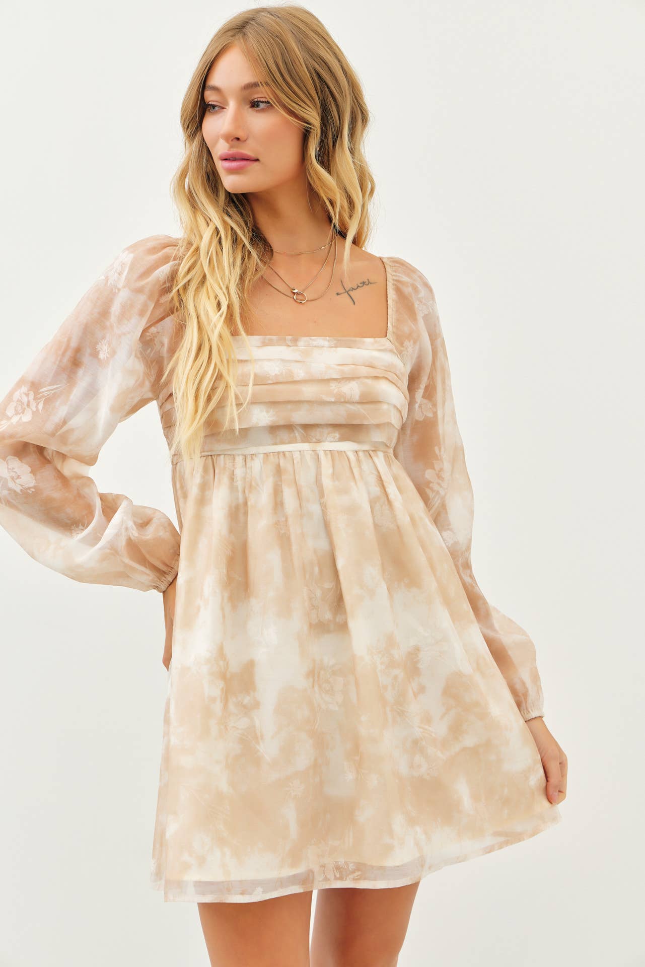 ROMANTIC SHEER BABYDOLL DRESS