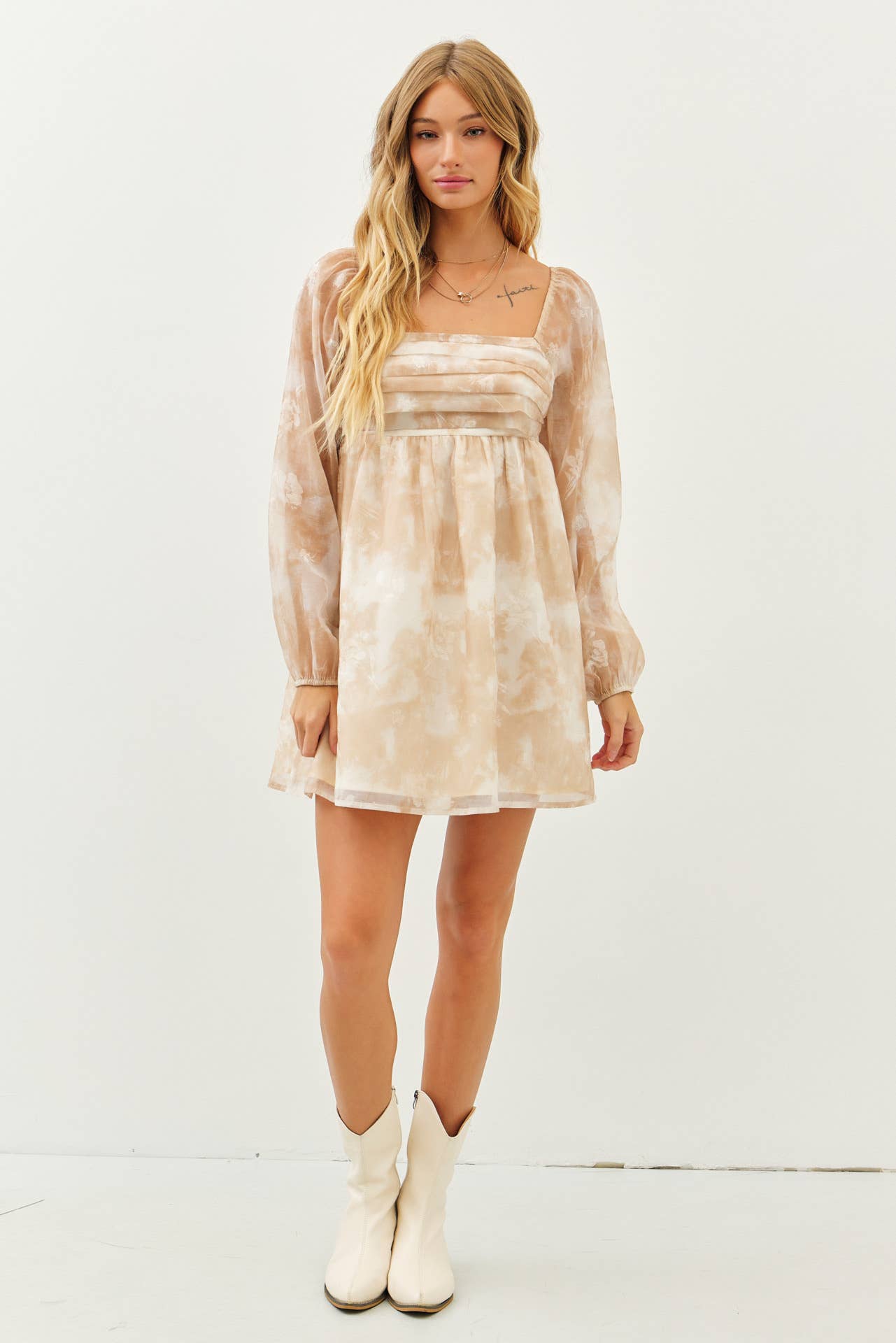 ROMANTIC SHEER BABYDOLL DRESS
