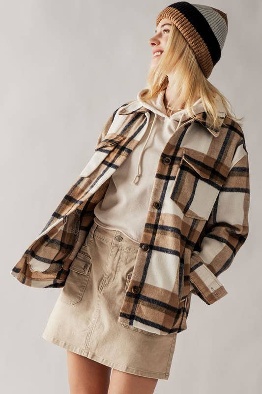 Bella plaid shacket