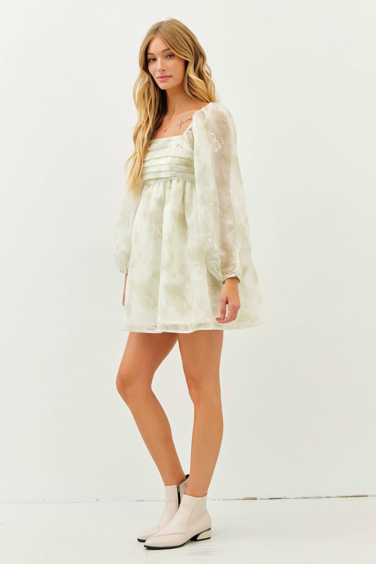 ROMANTIC SHEER BABYDOLL DRESS