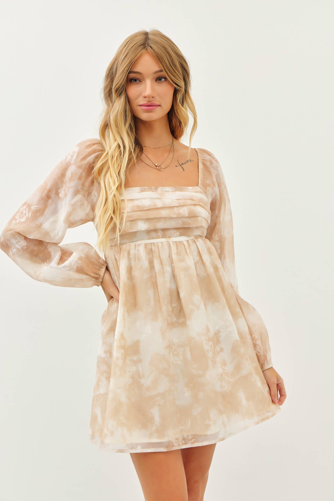 ROMANTIC SHEER BABYDOLL DRESS