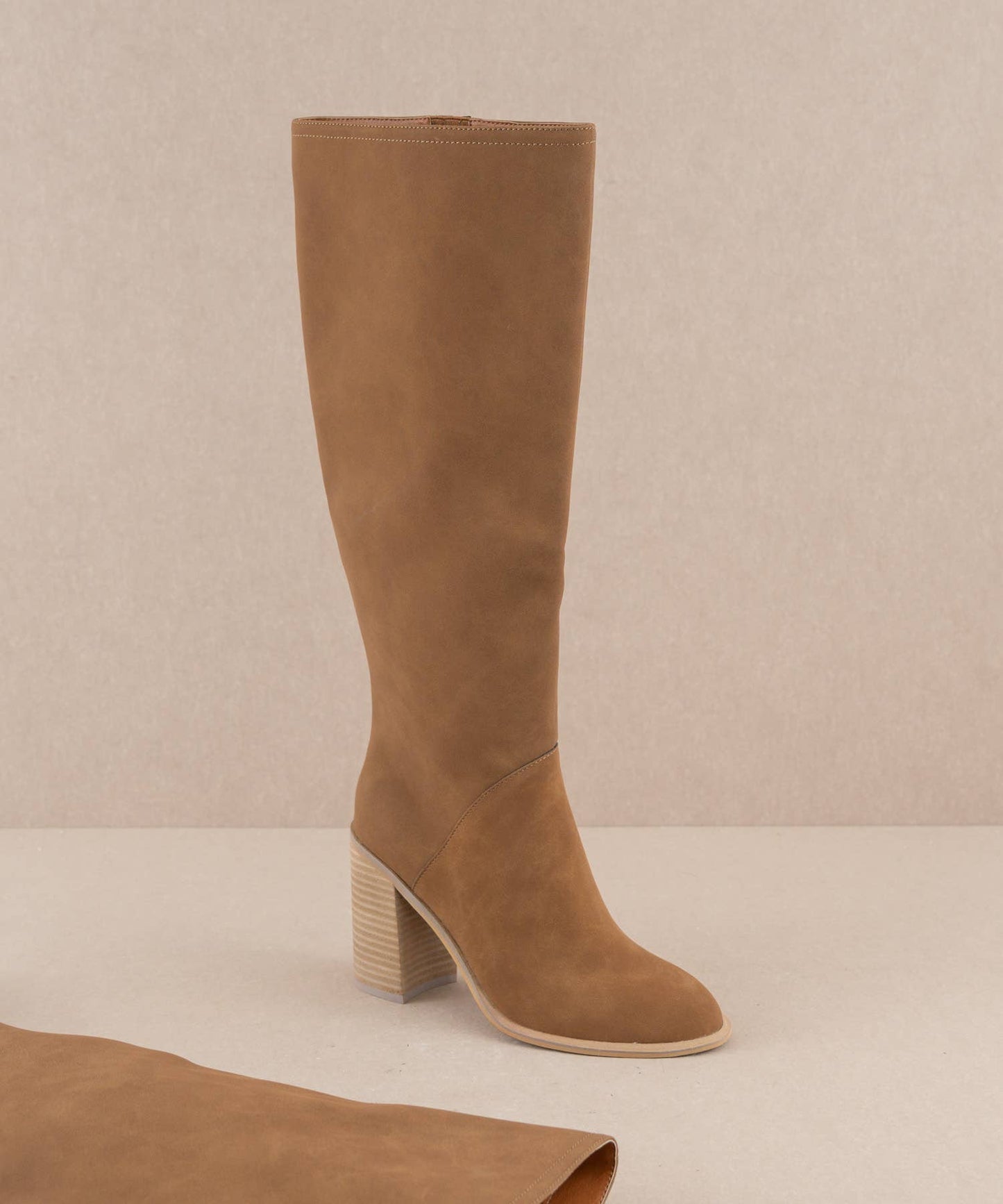 The Shiloh Brown Knee High Heel Boot