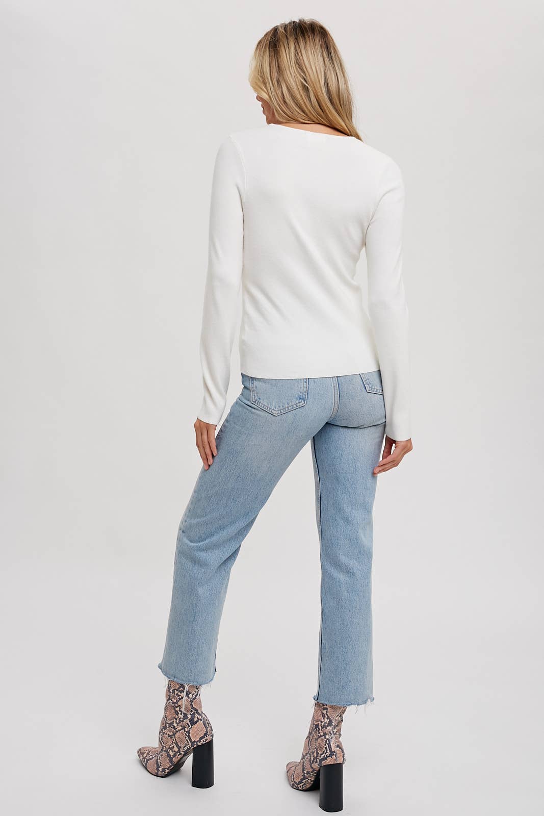 SEMI SHEER SWEETHEART NECK TOP