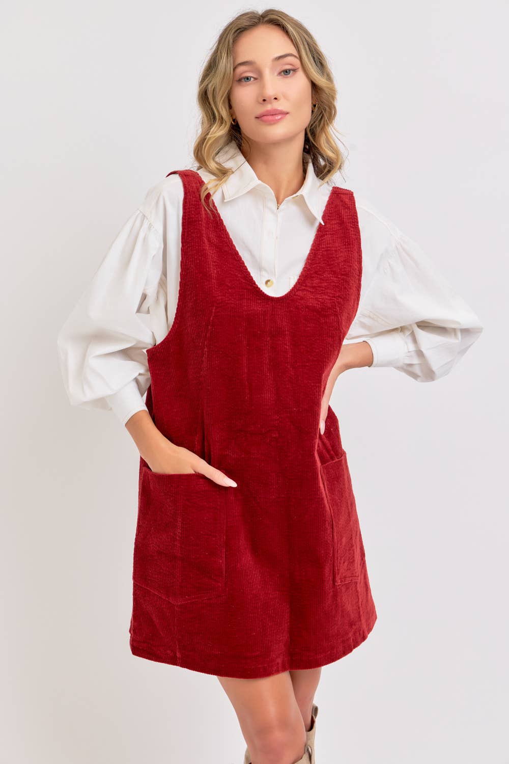 OVERALL CORDUROY DRESS