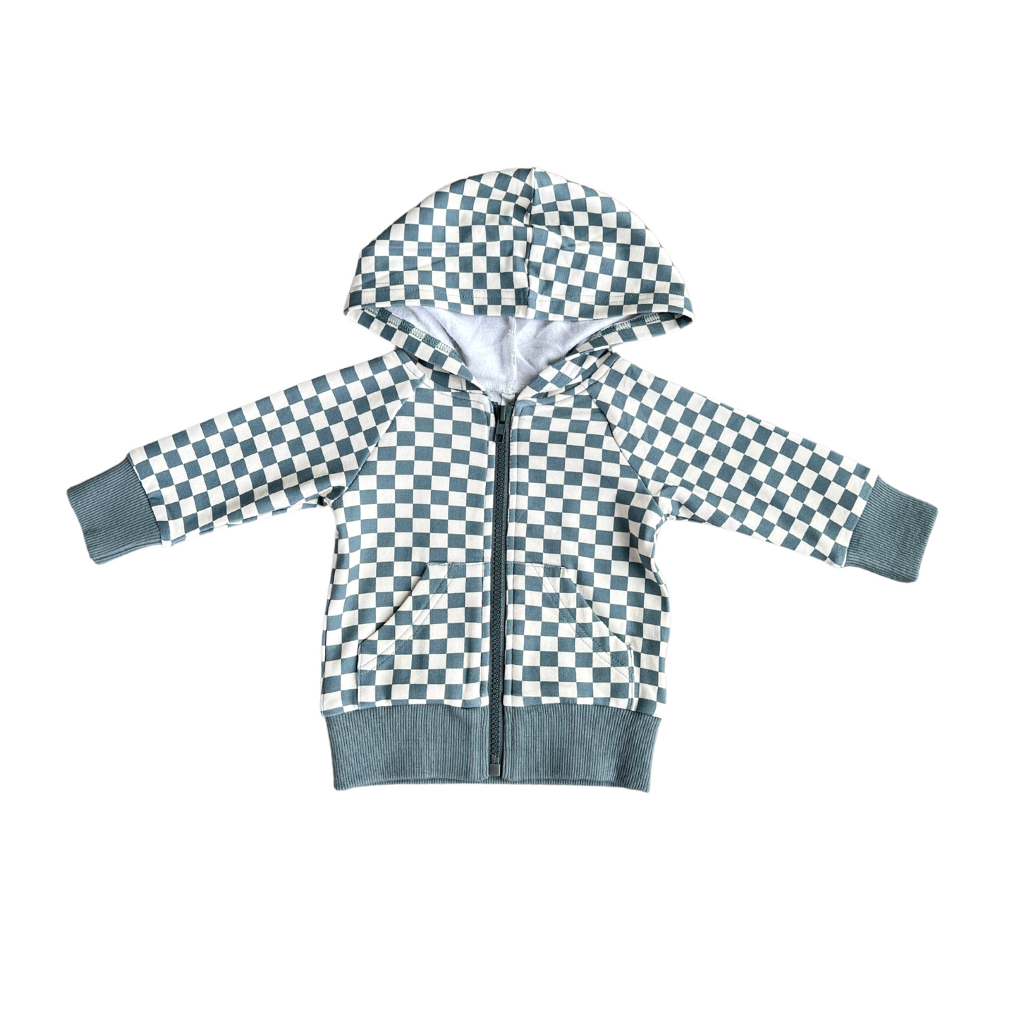 Checker hooded jacket