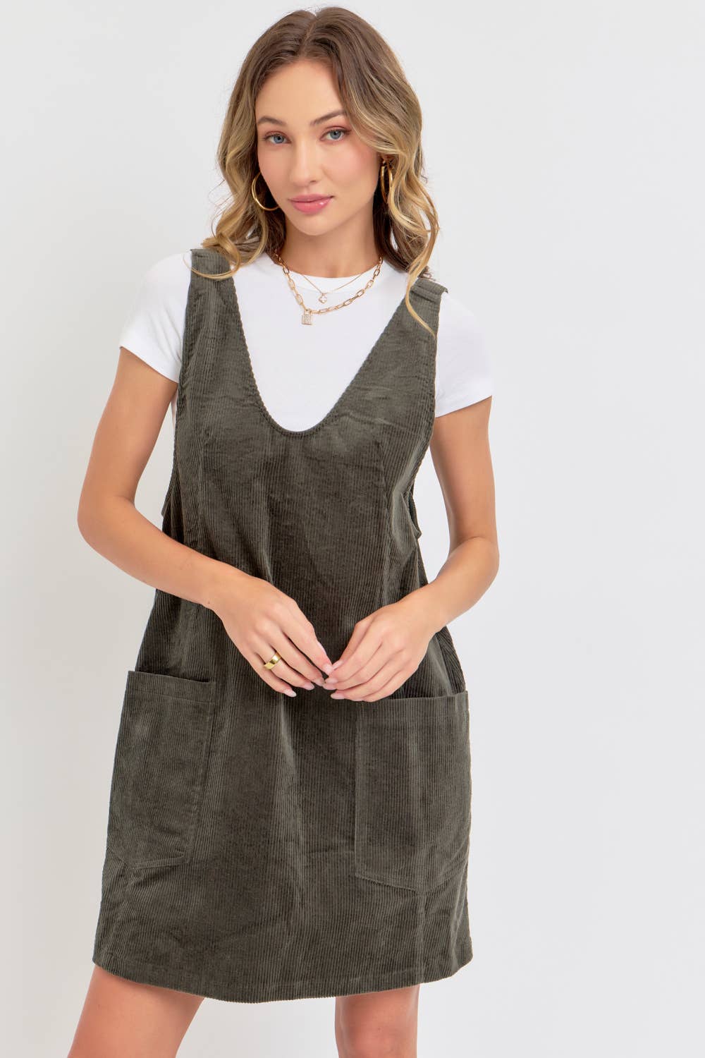OVERALL CORDUROY DRESS