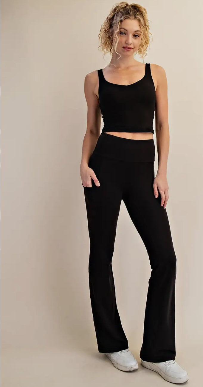 Hi waist butter flared jogger