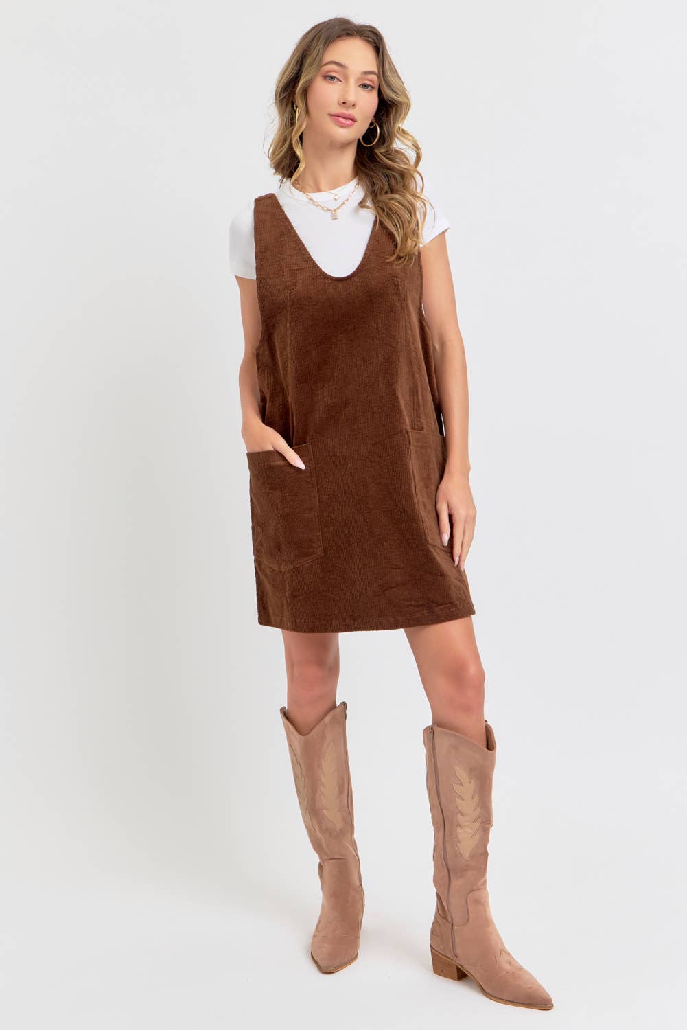 OVERALL CORDUROY DRESS