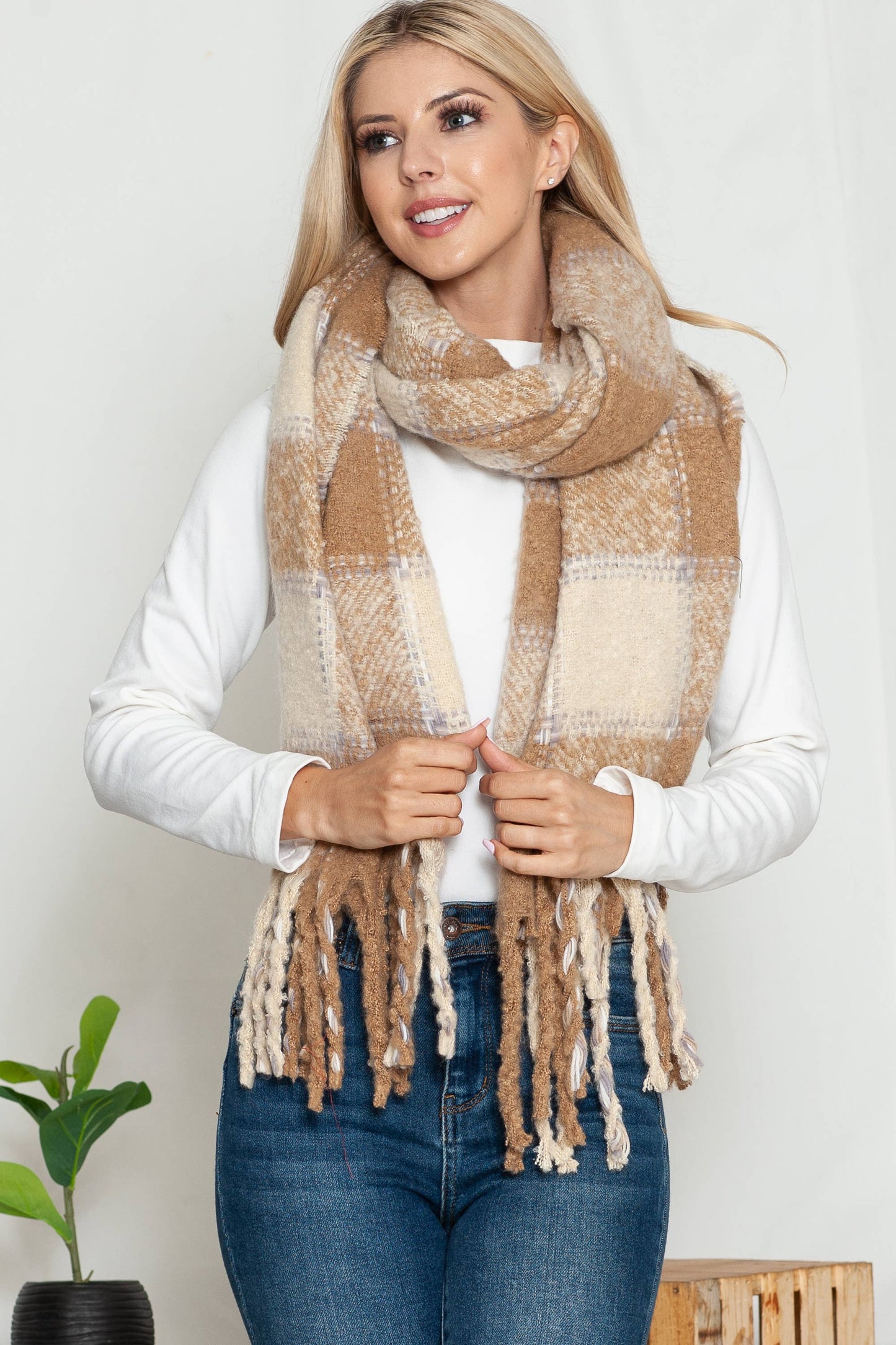Stitch Perfect Tan Scarf