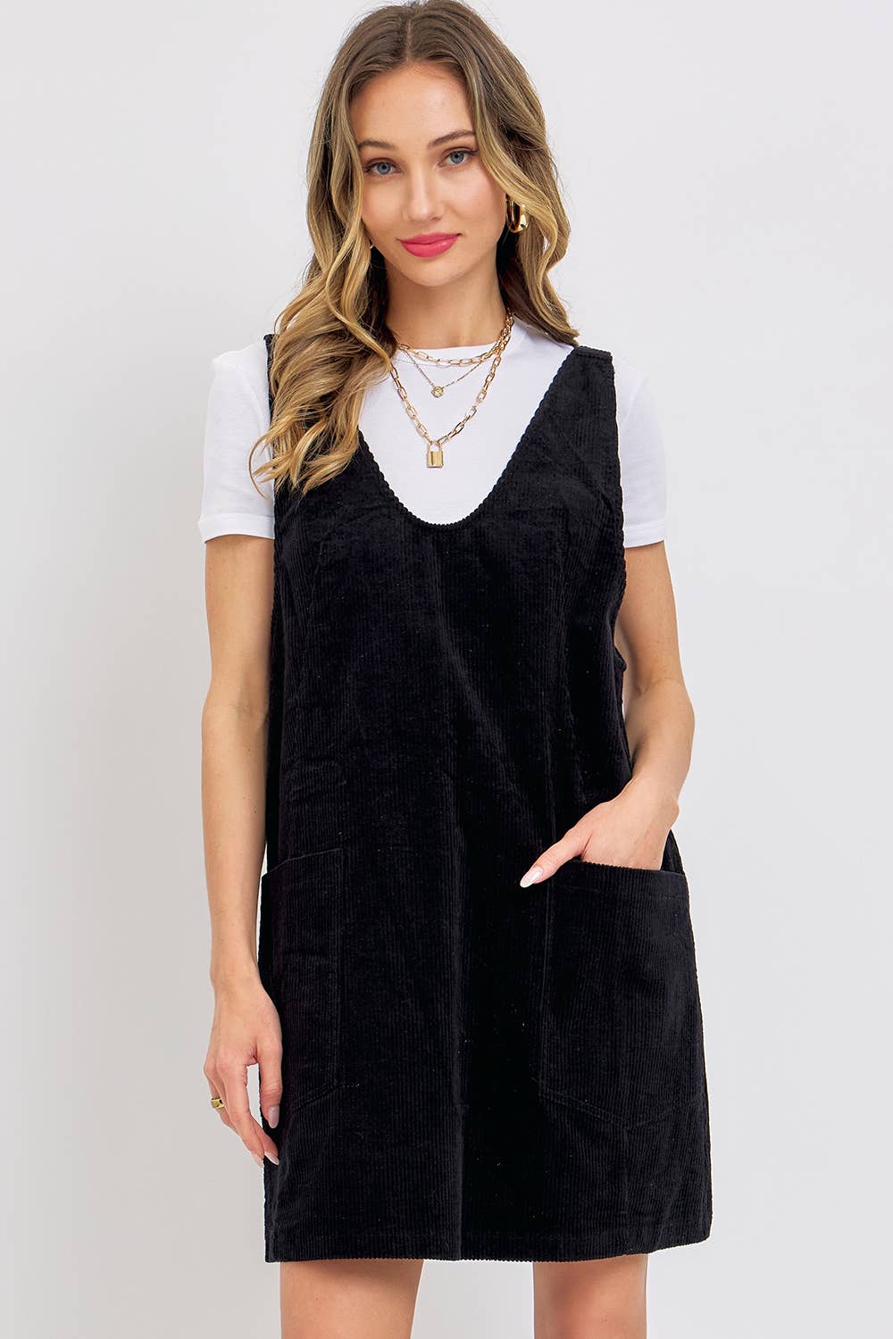 OVERALL CORDUROY DRESS