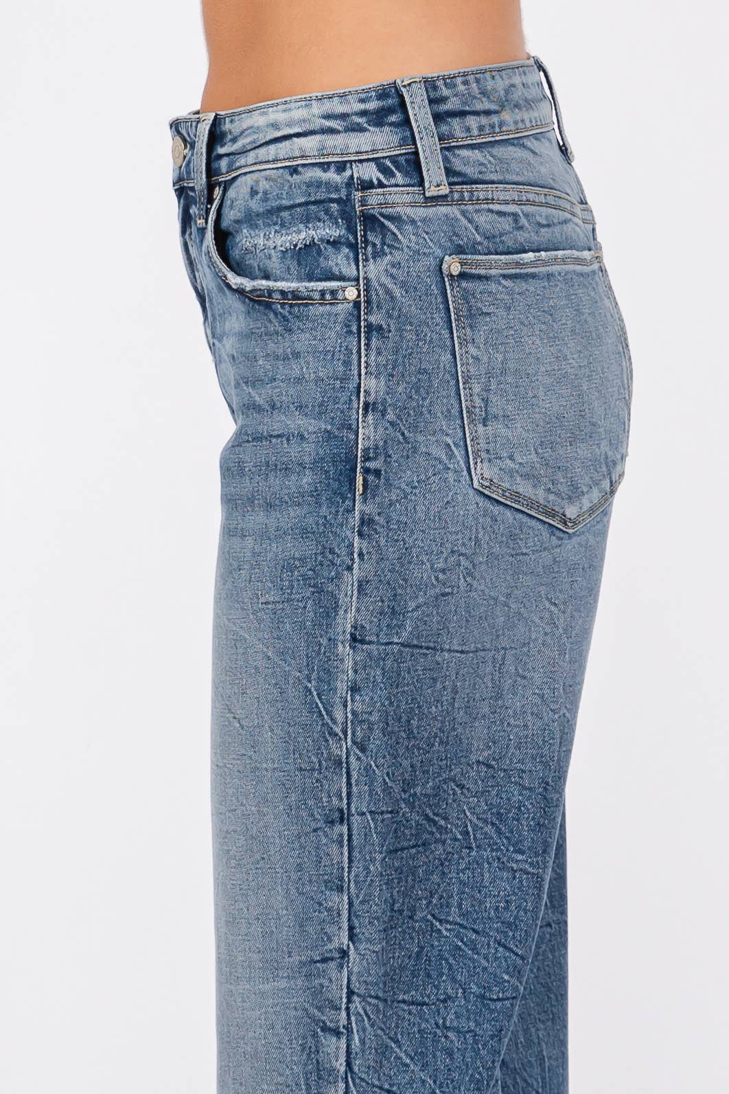 MD HIGH RISE COMFORT BAGGY STRAIGHT W/ CUFFED HEM
