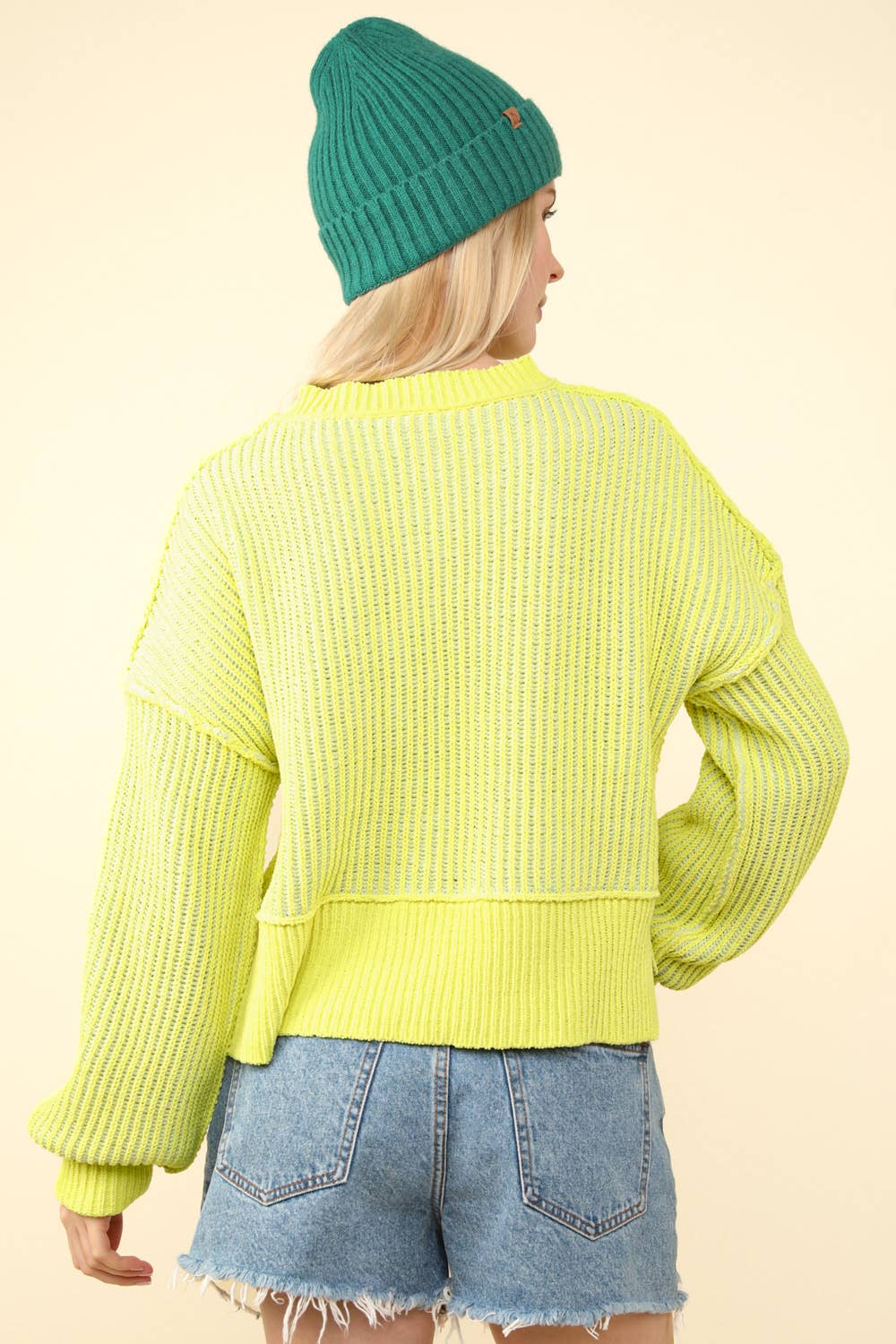 Two Tone Striped Casual Stripe Sweater Top