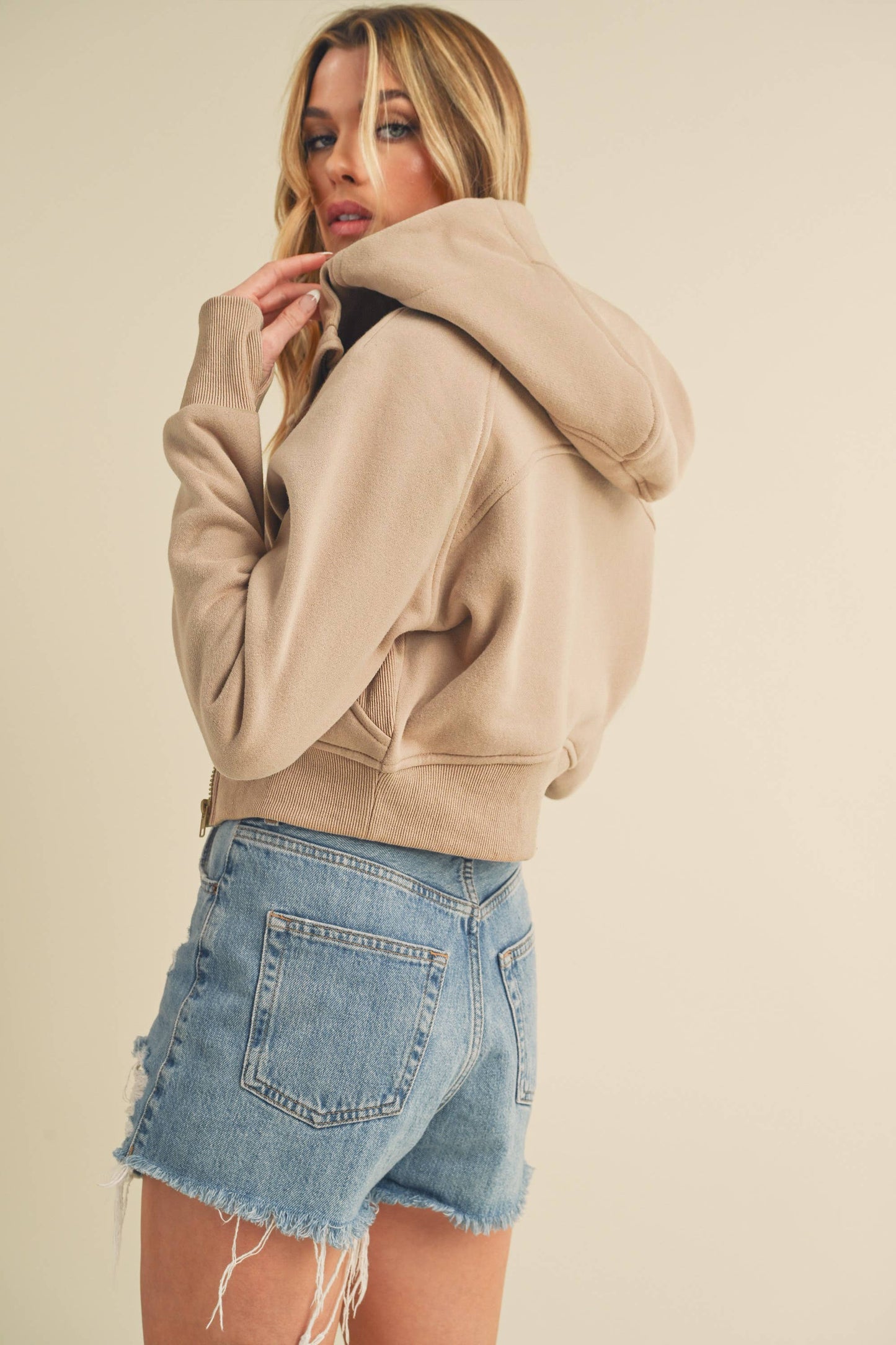 Deva Cropped Hooded Jacket
