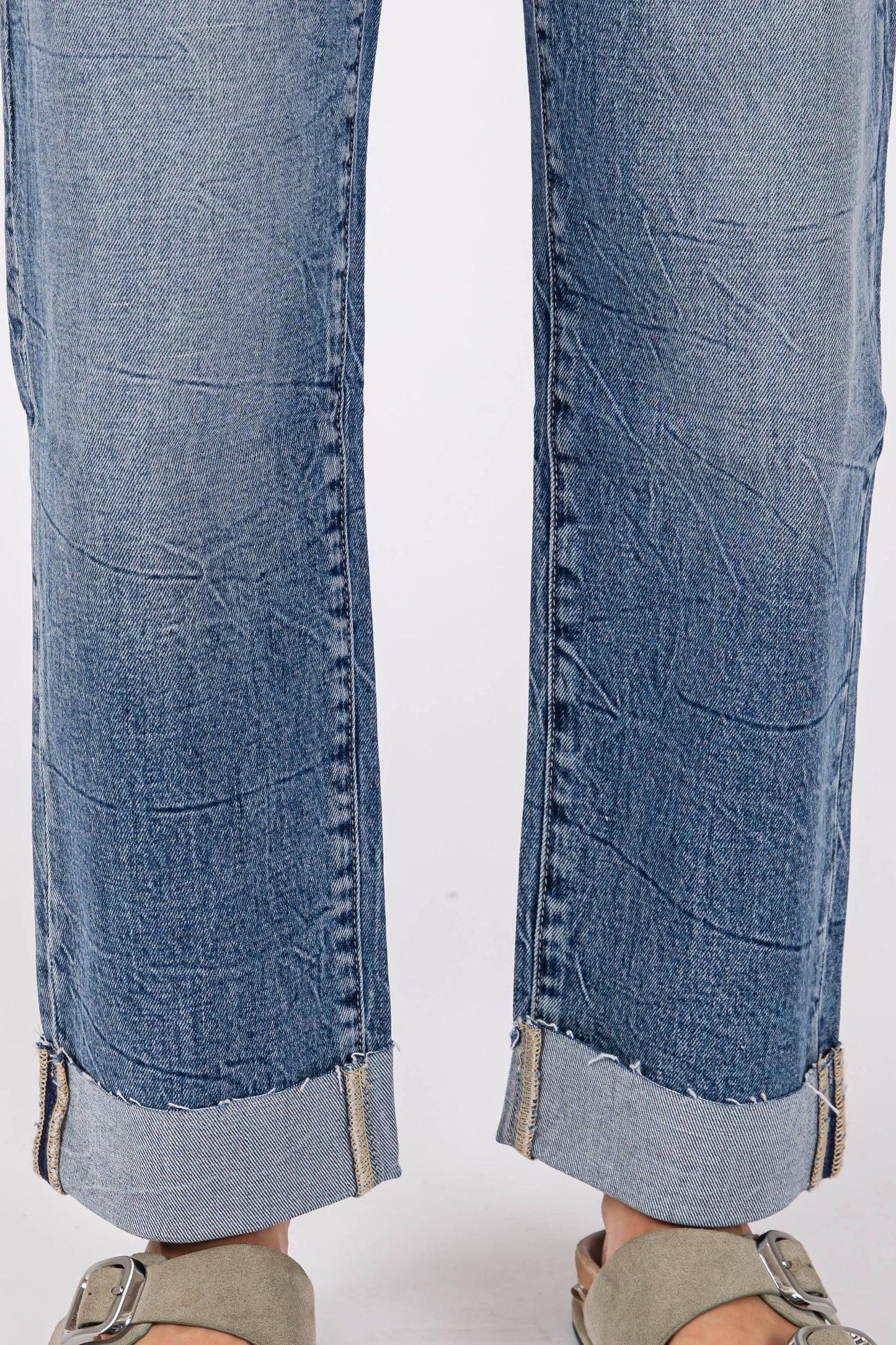 MD HIGH RISE COMFORT BAGGY STRAIGHT W/ CUFFED HEM
