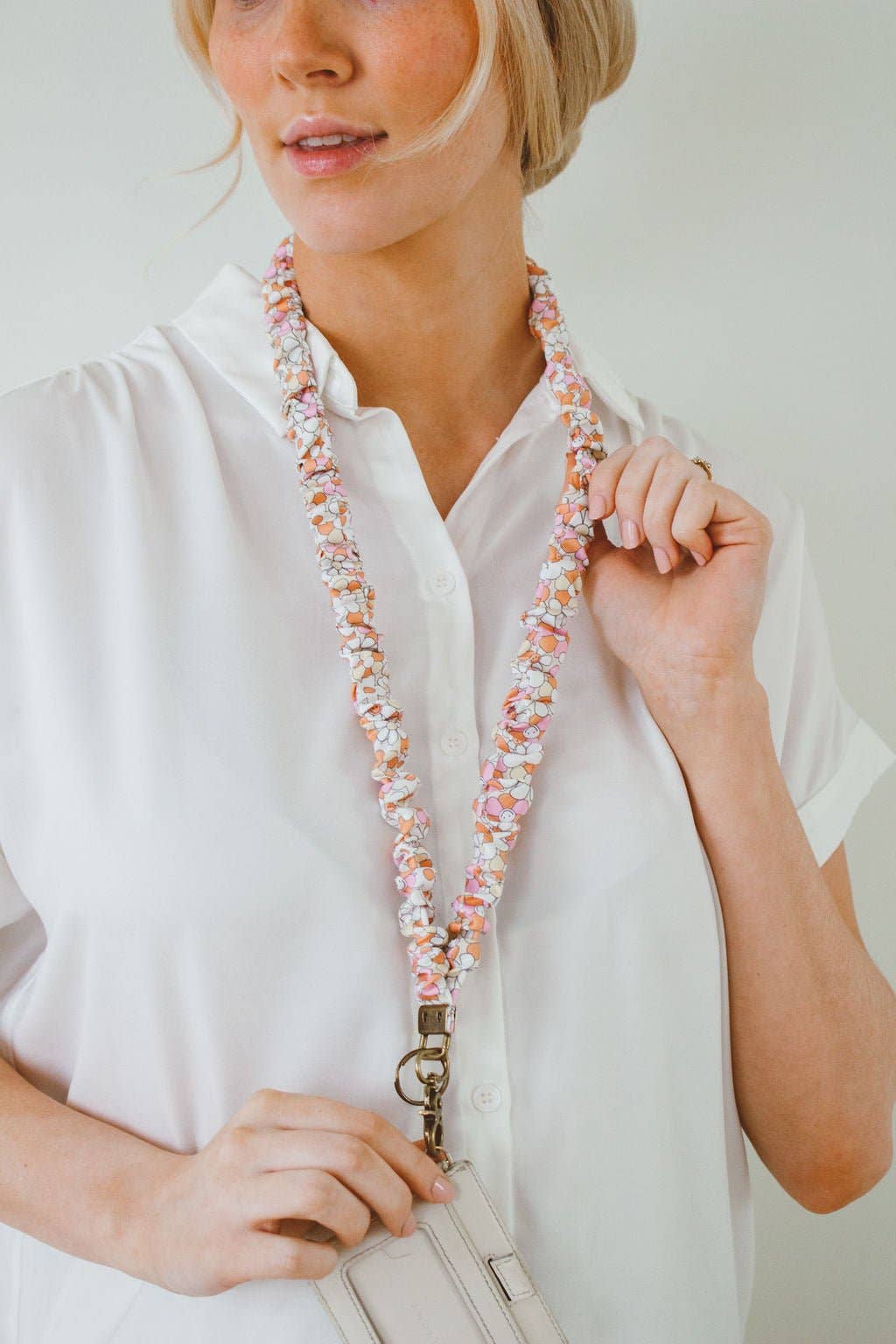 Peace & Love Scrunchie Lanyard