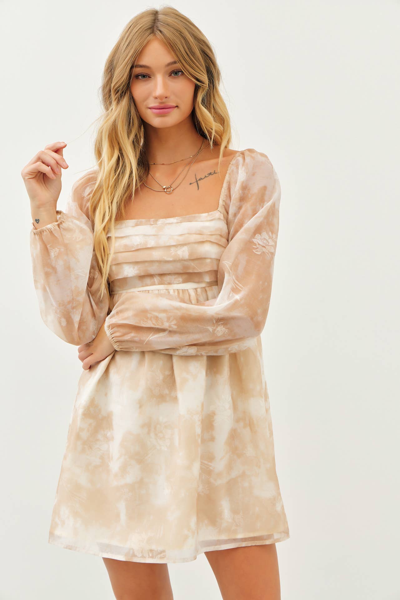 ROMANTIC SHEER BABYDOLL DRESS