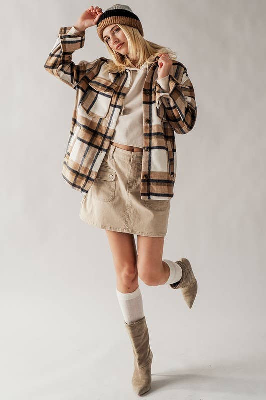 Bella plaid shacket