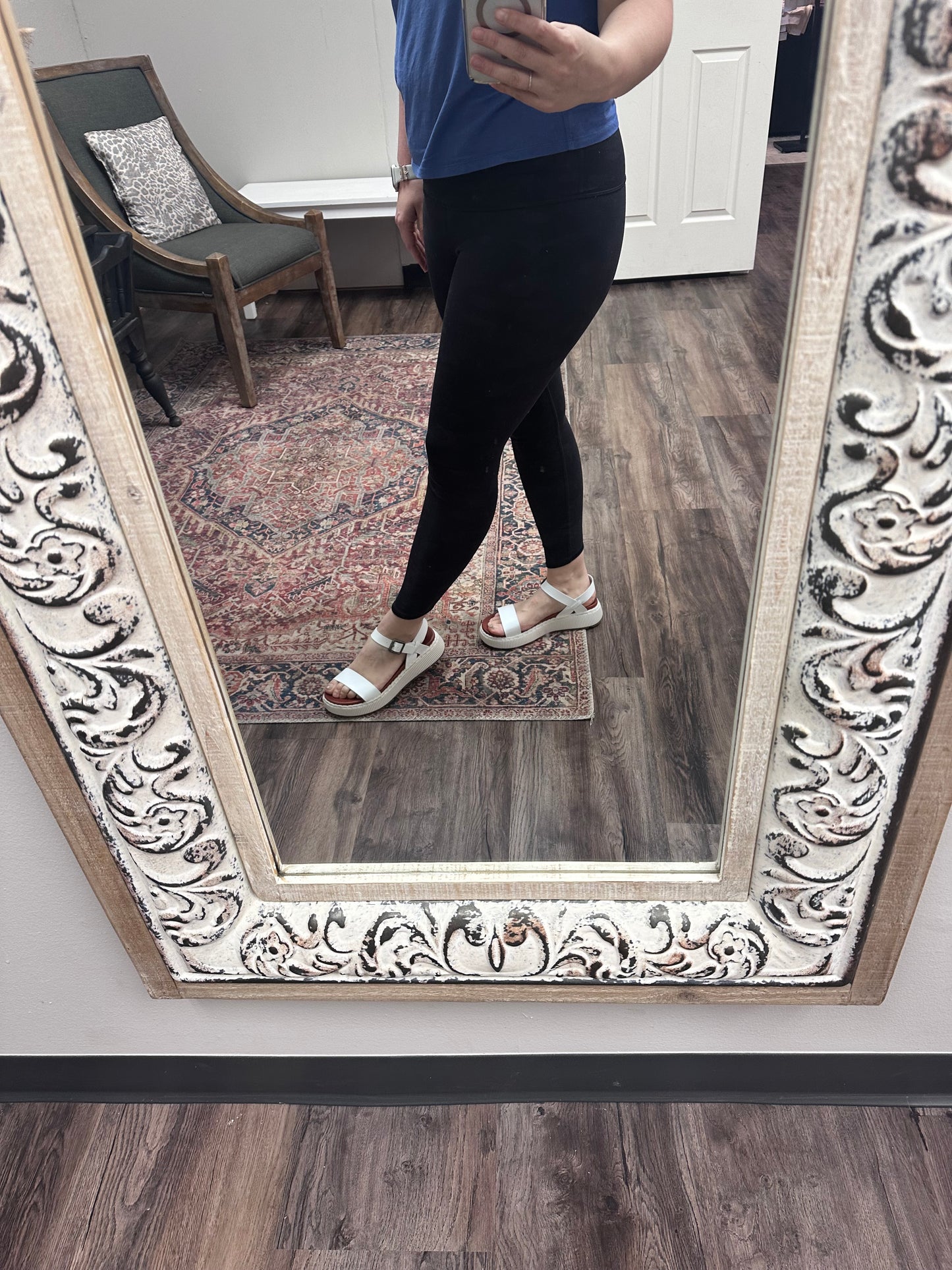 Hayley white sandal