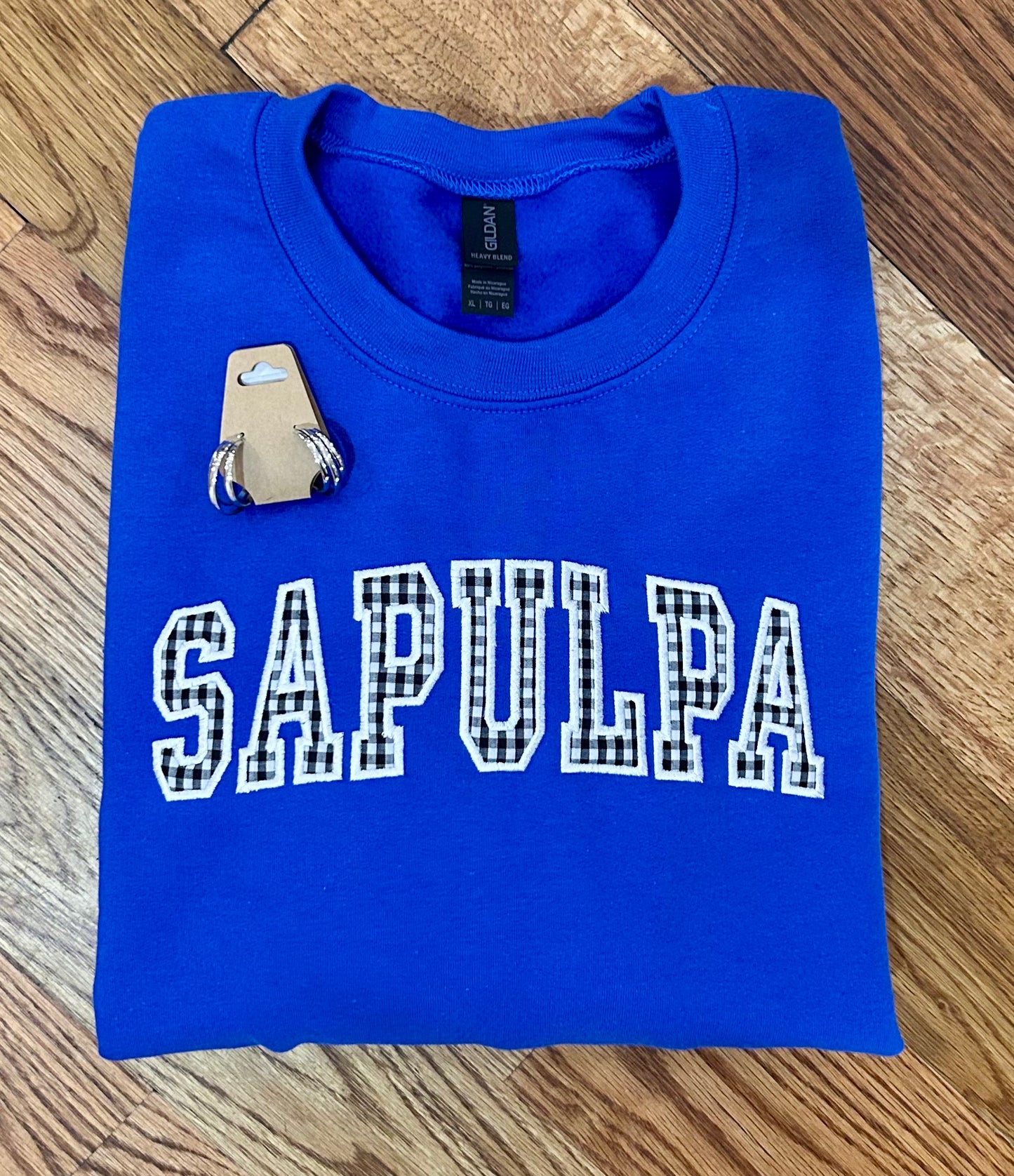Sapulpa Gingham Check crewneck sweatshirt