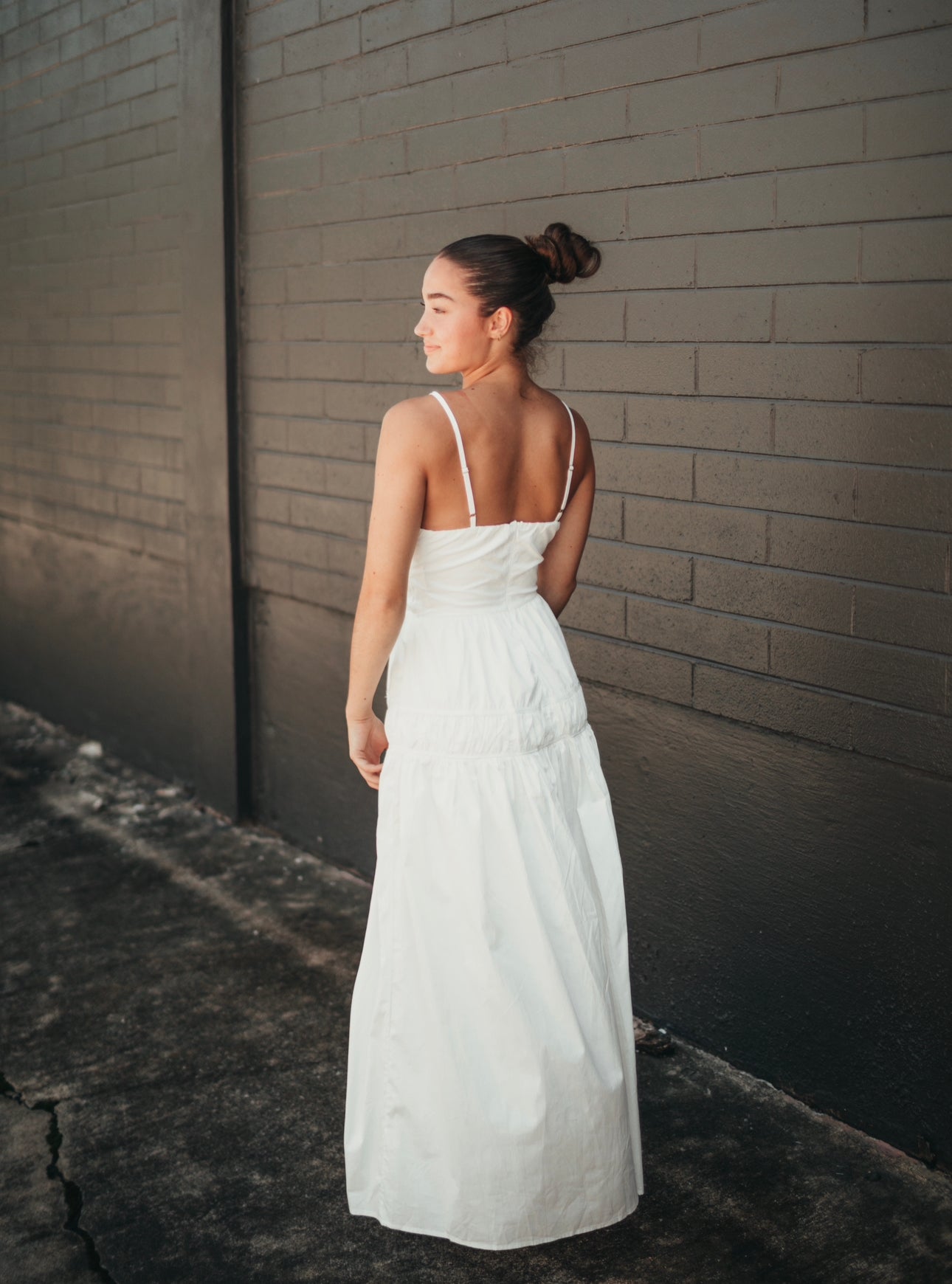 Cotton Popline Long Dress