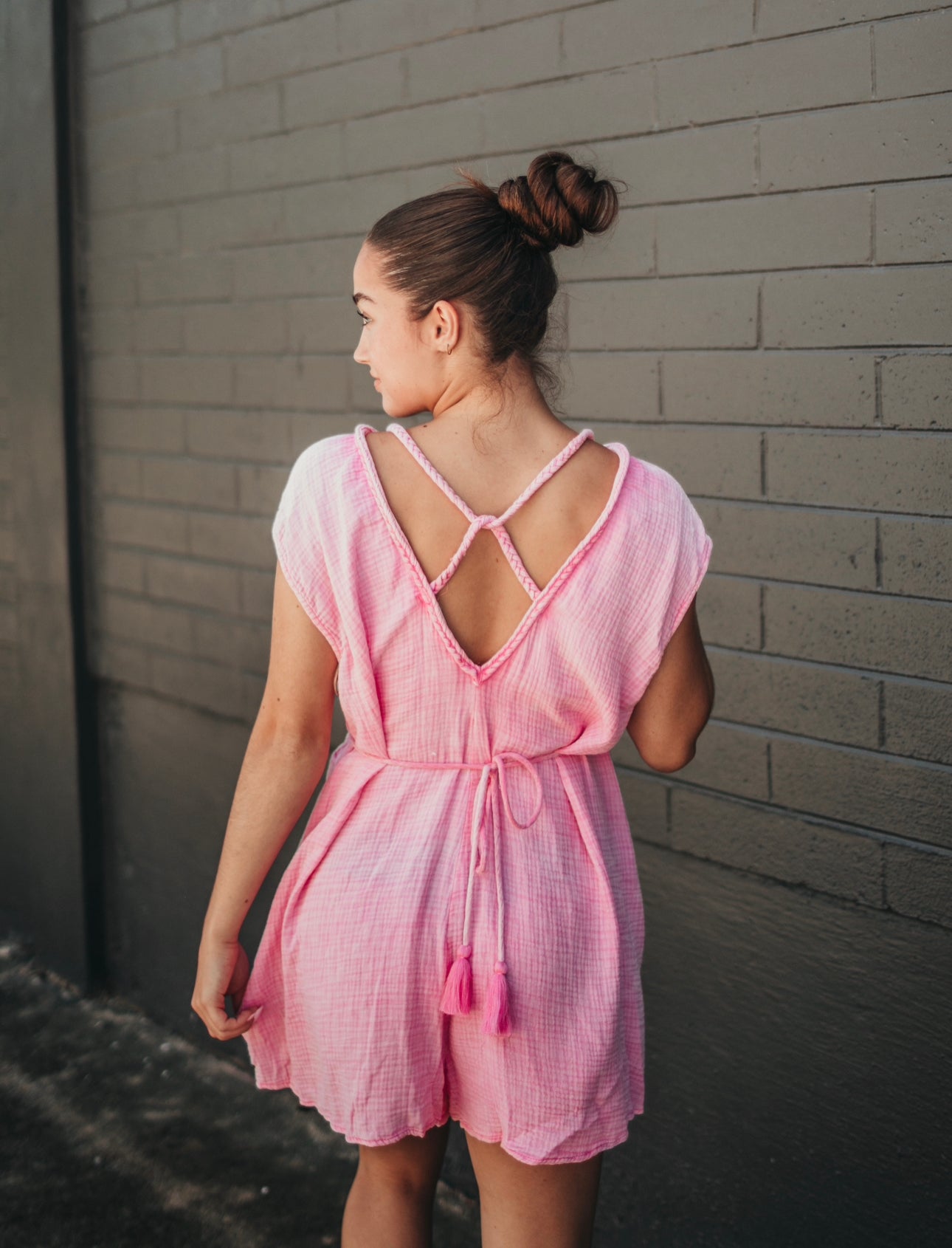 Bubble Mineral Pink Romper
