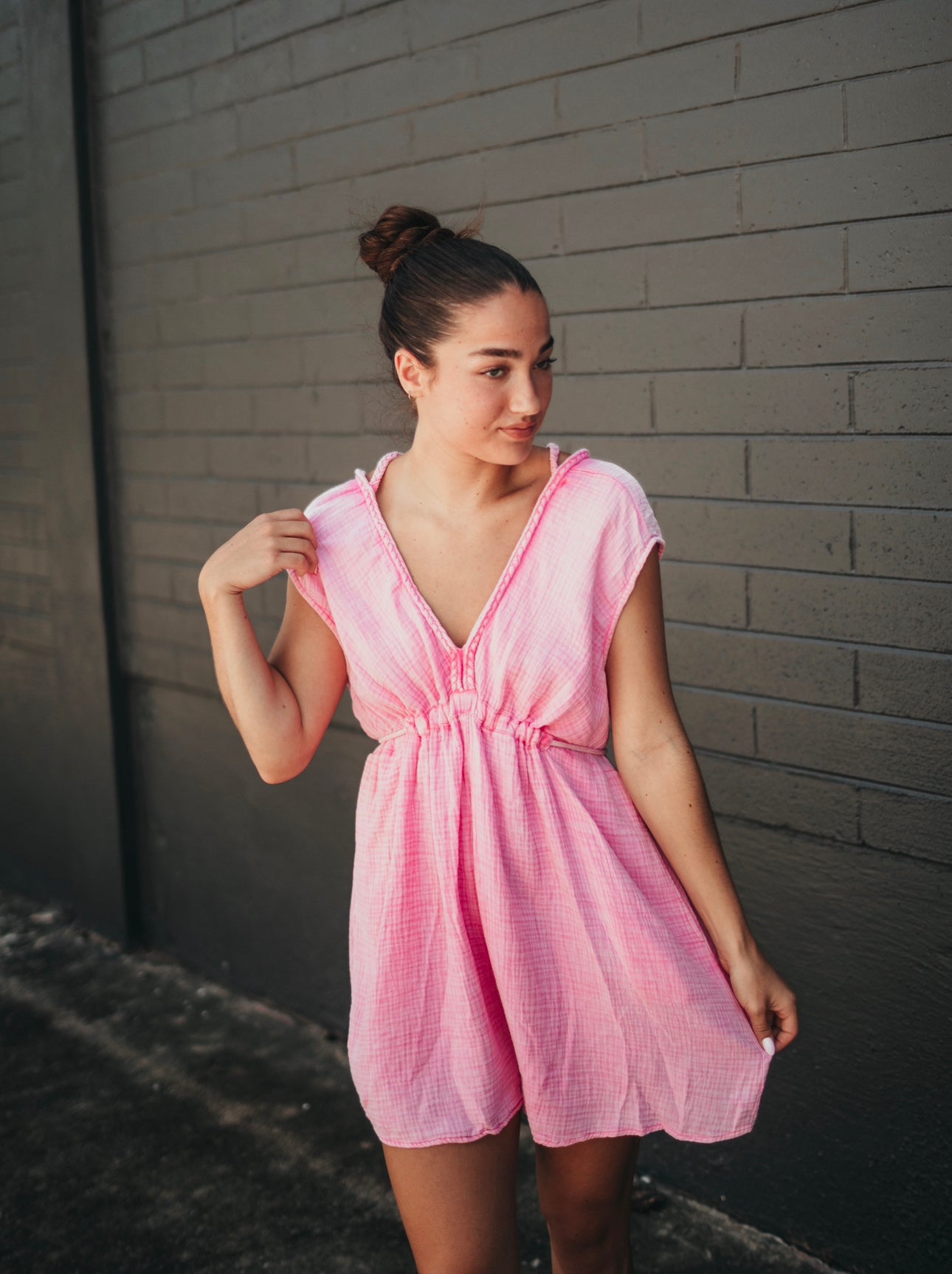 Bubble Mineral Pink Romper