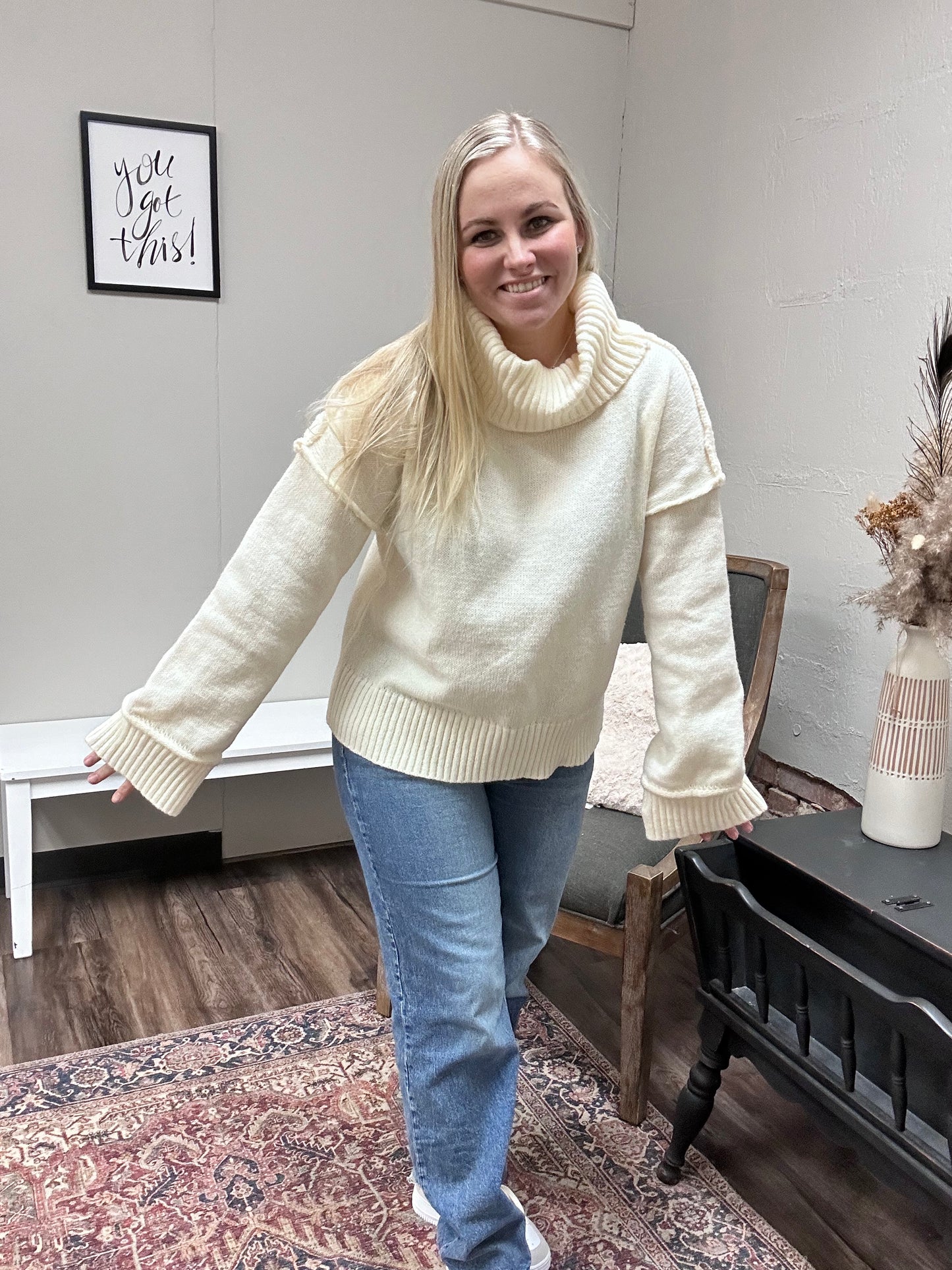 Cozy cream sweater