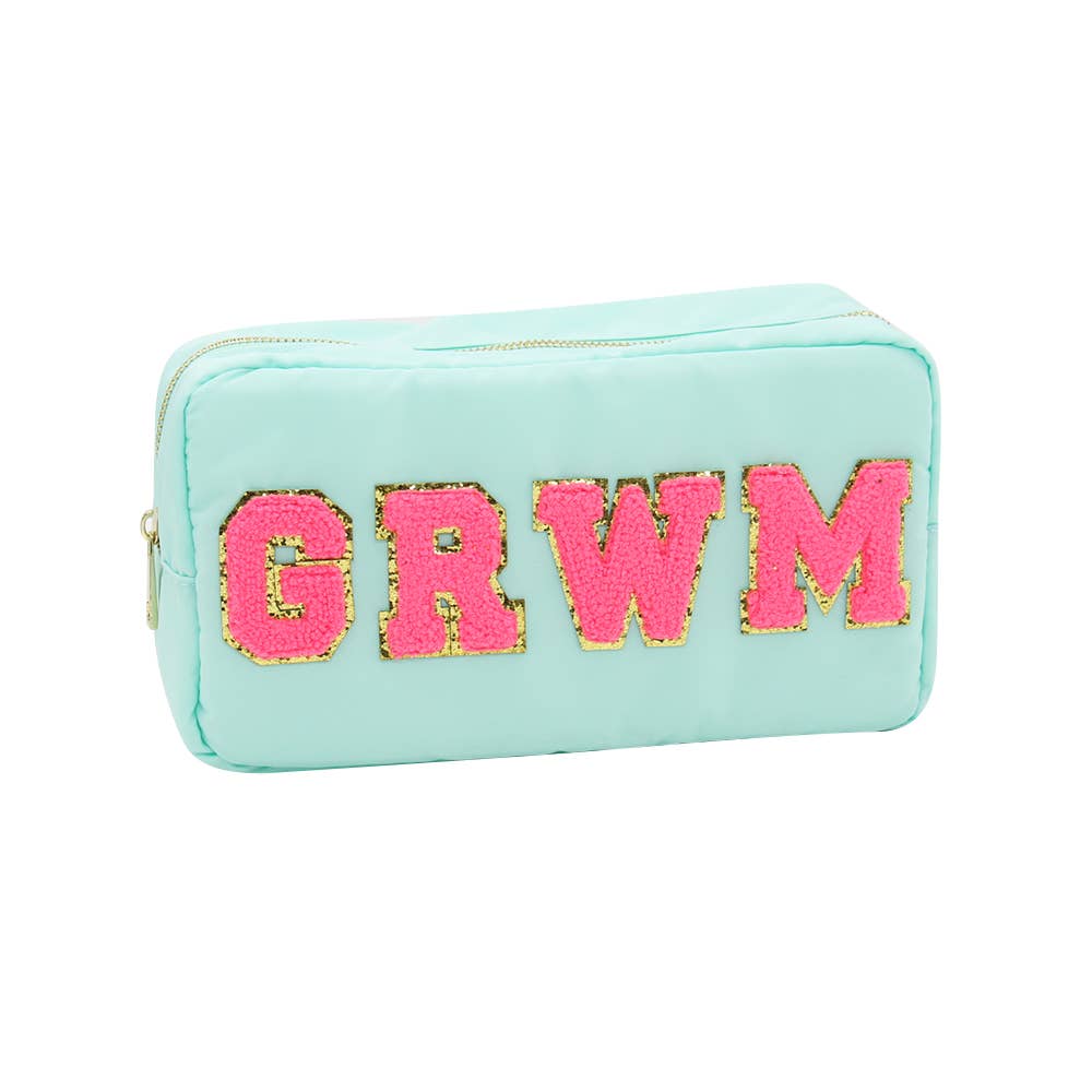 Varsity Cosmetic Bag GRWM