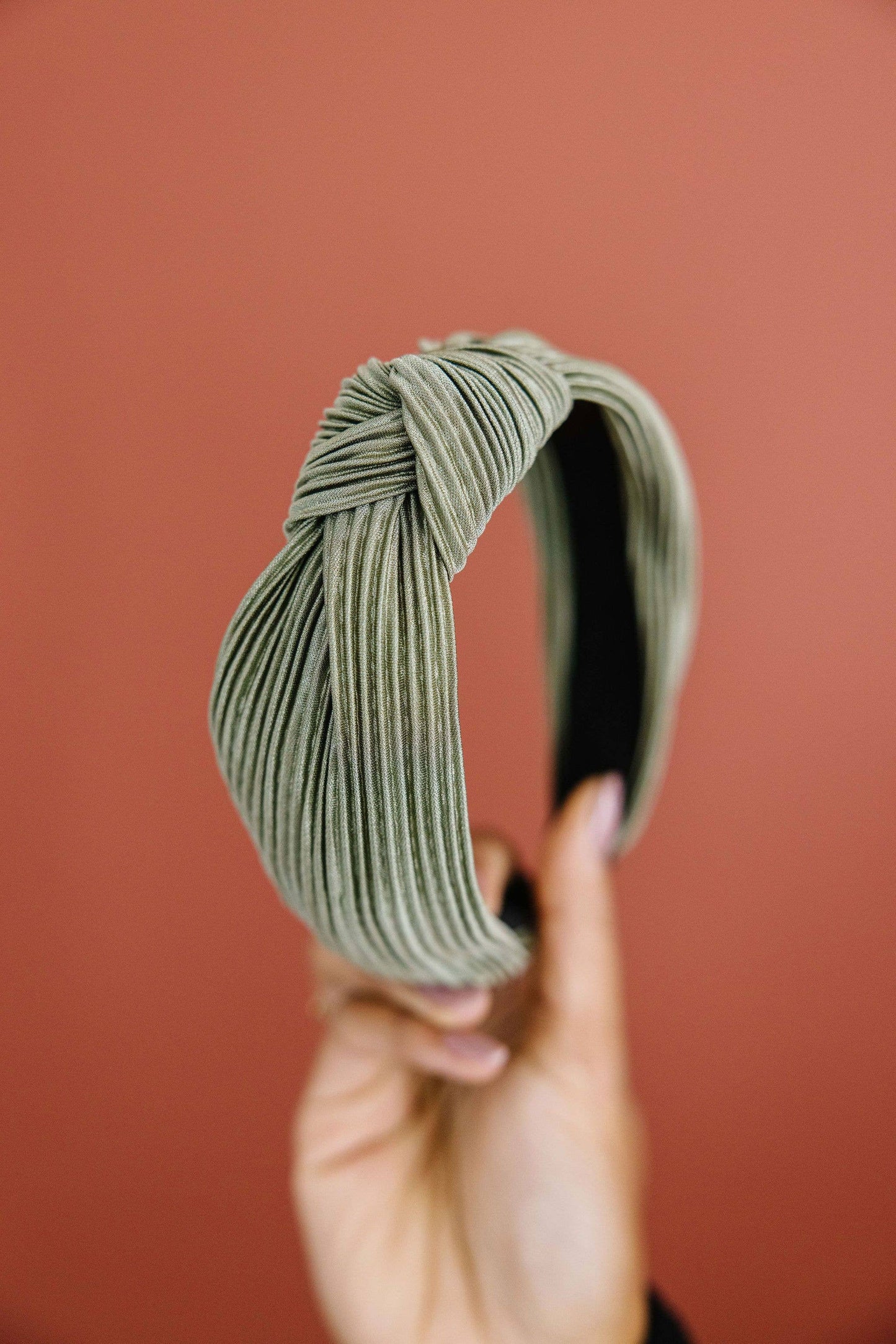Ivy Green Pleated Headband