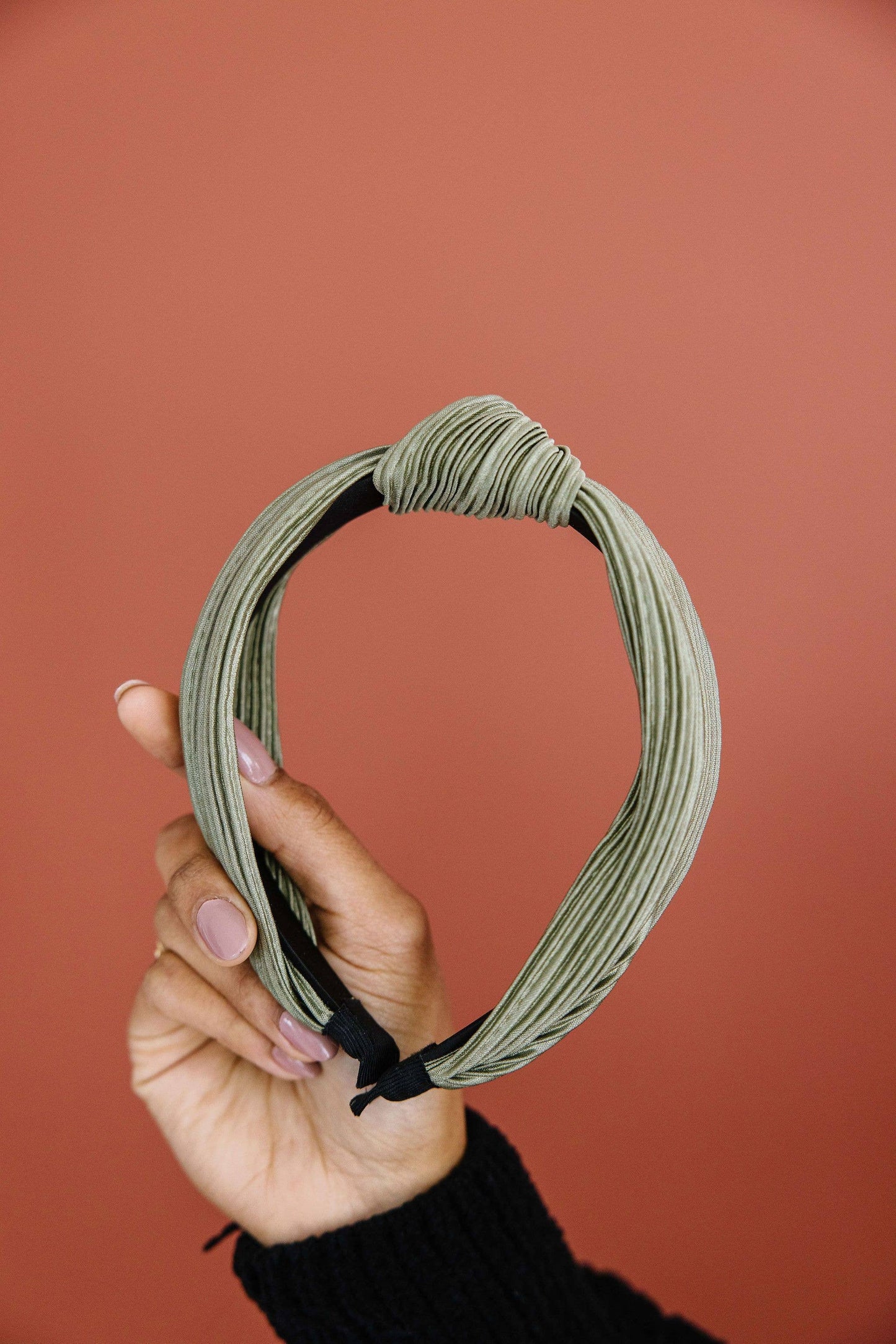 Ivy Green Pleated Headband