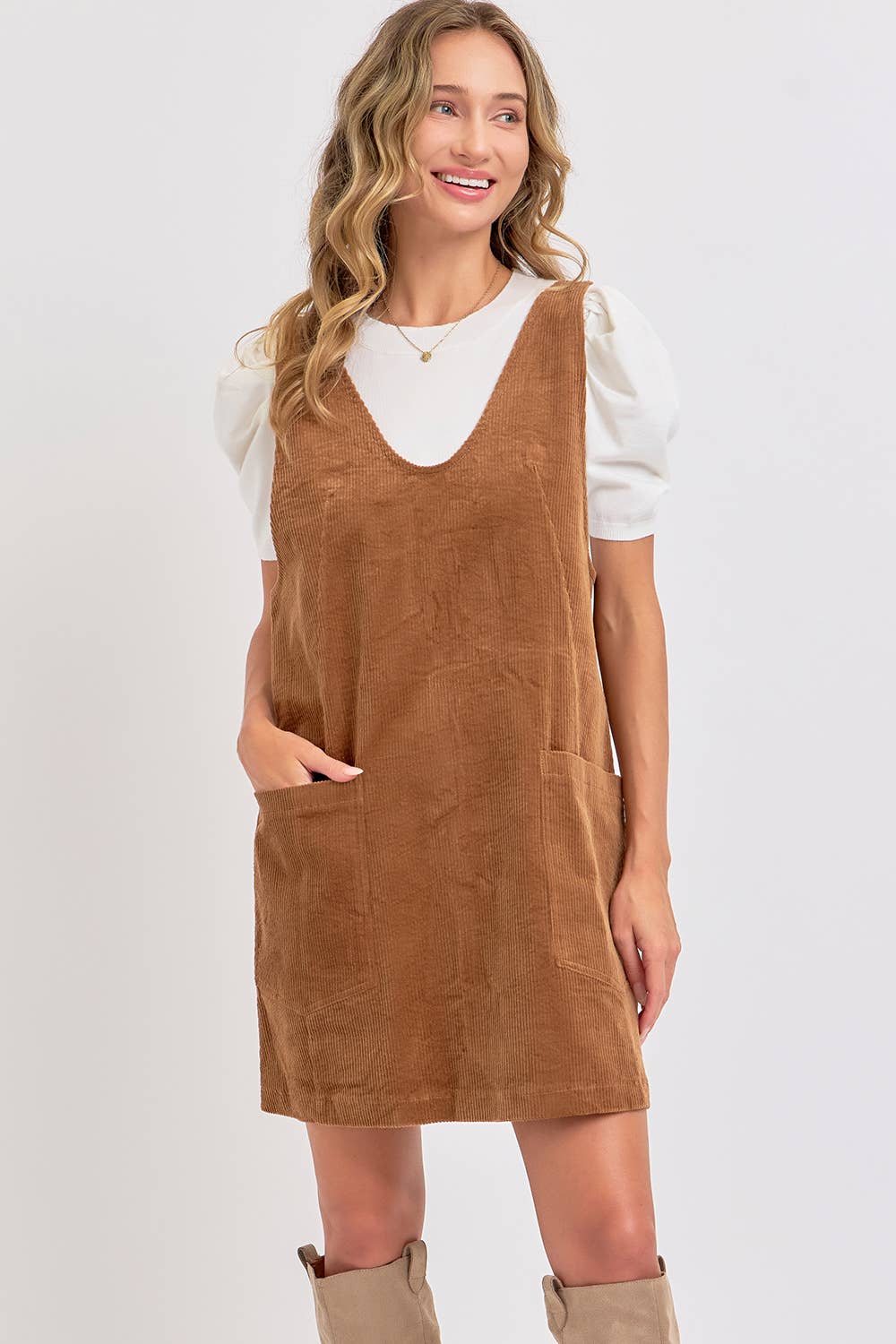 OVERALL CORDUROY DRESS