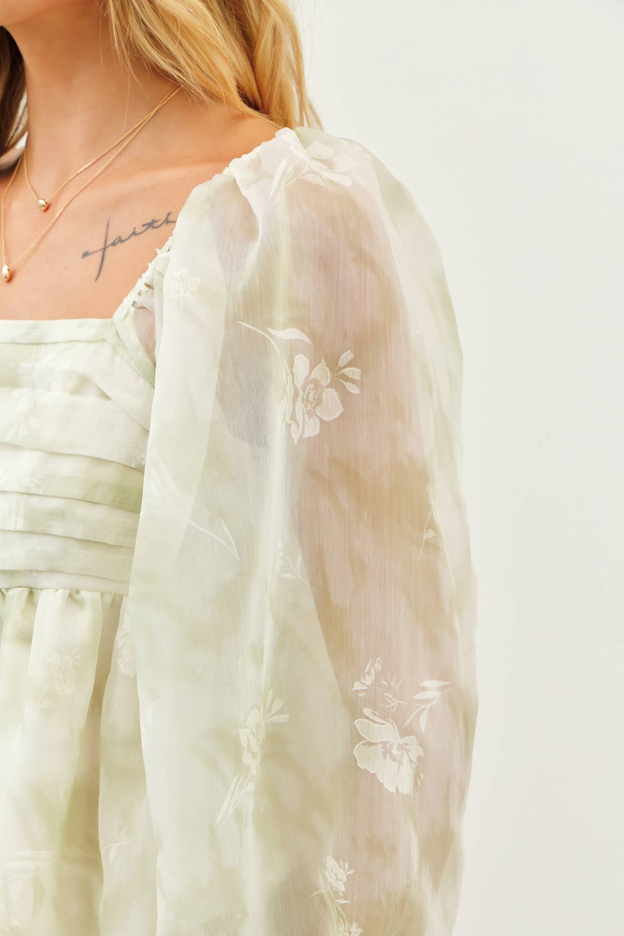 ROMANTIC SHEER BABYDOLL DRESS
