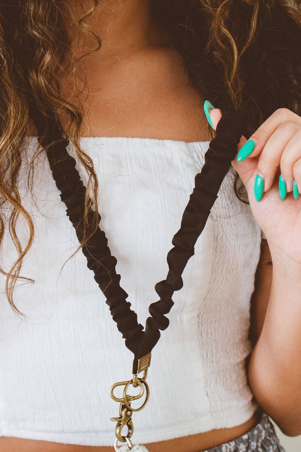 Black Scrunchie Lanyard