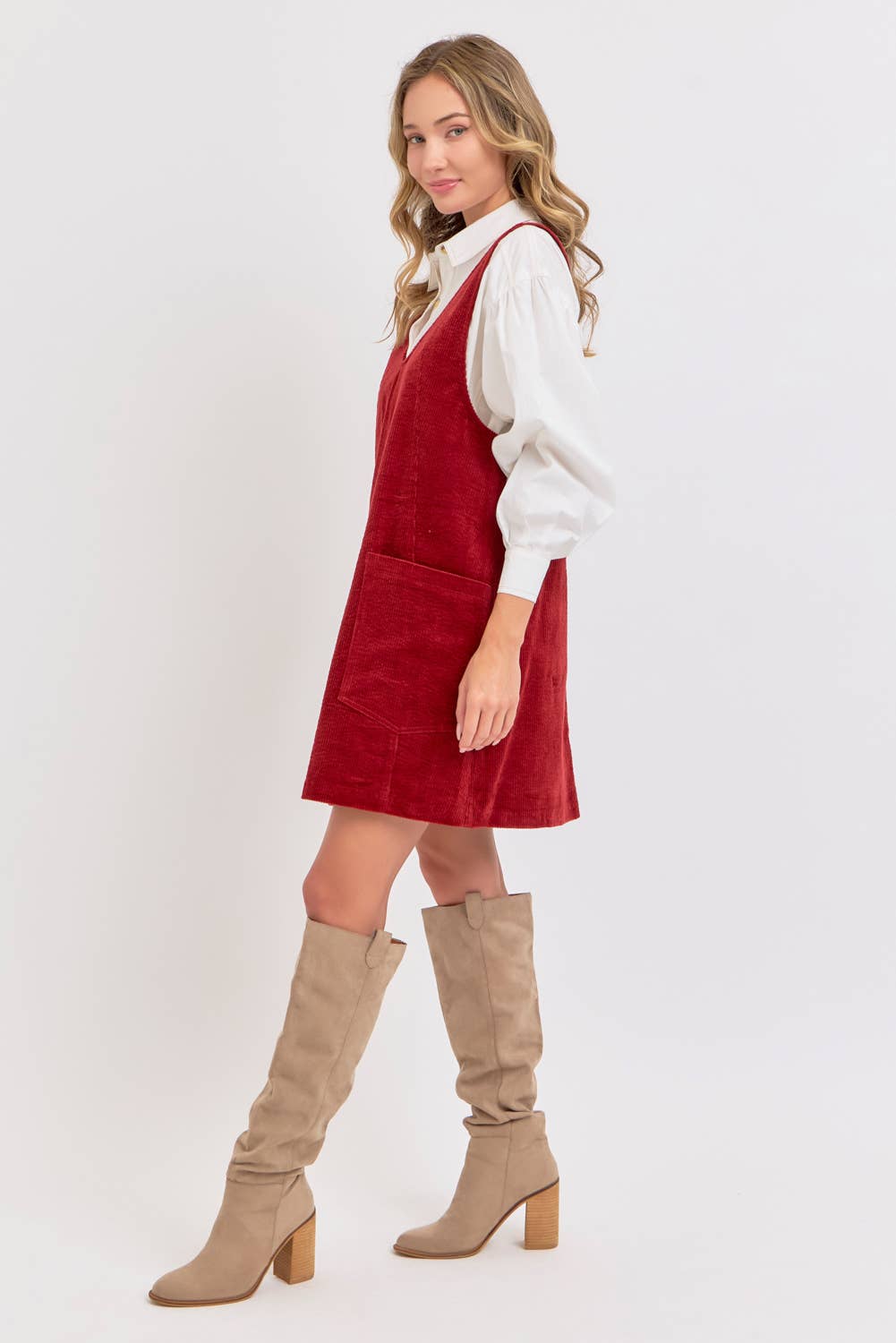 OVERALL CORDUROY DRESS