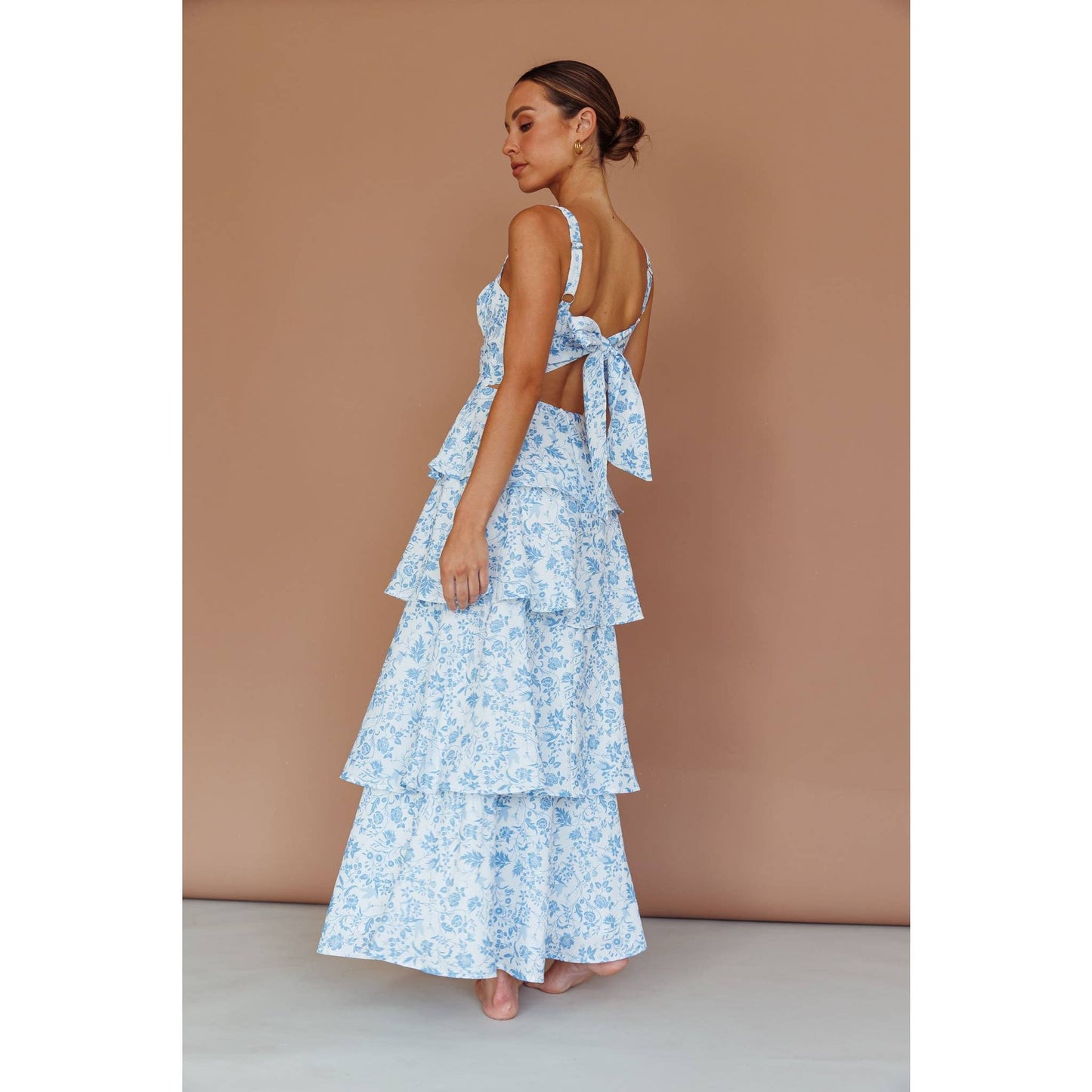 TIE UP TIERED MAXI