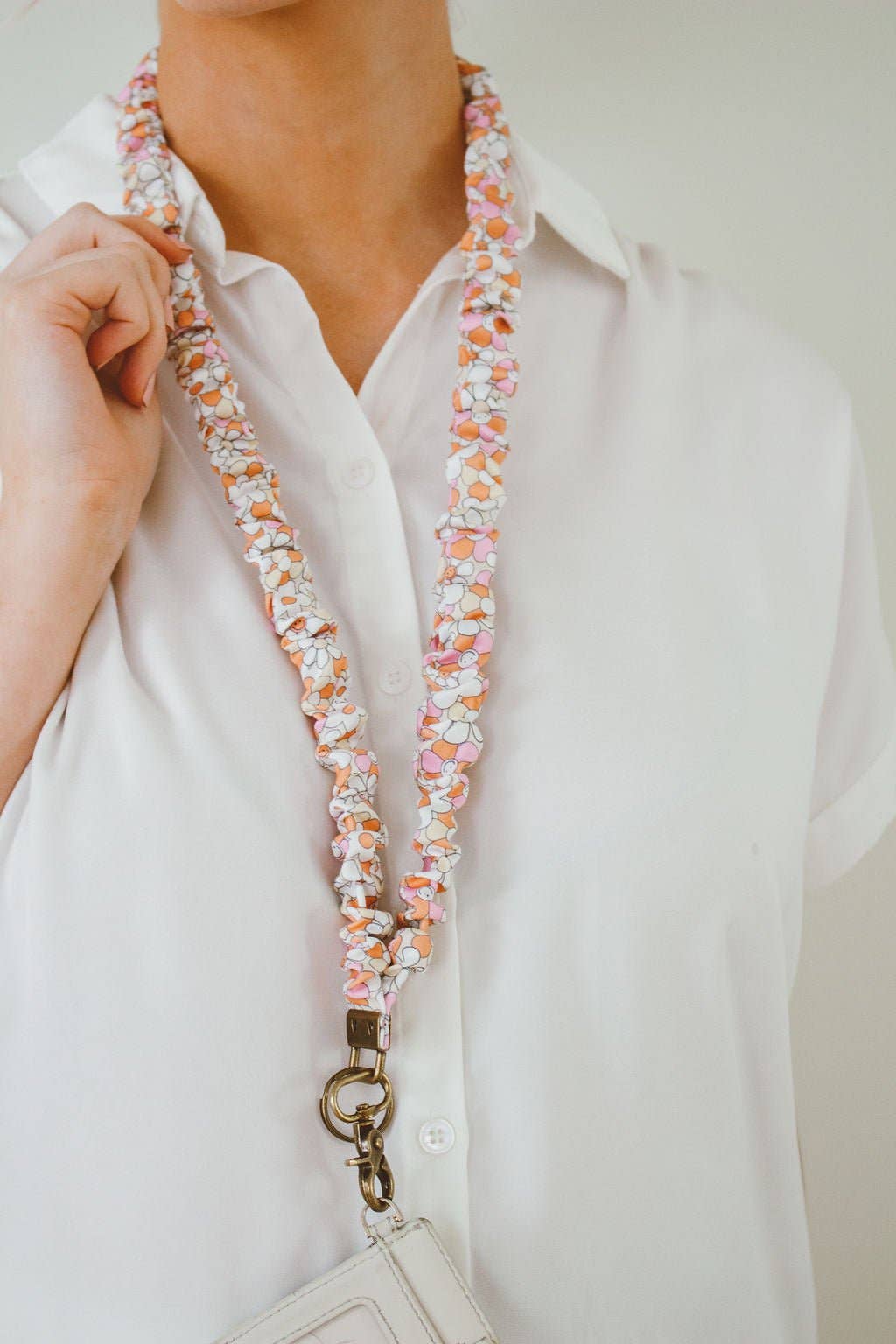 Peace & Love Scrunchie Lanyard