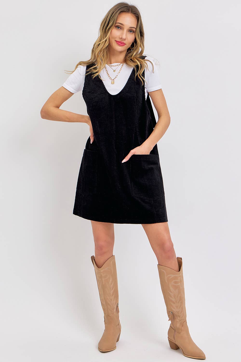 OVERALL CORDUROY DRESS