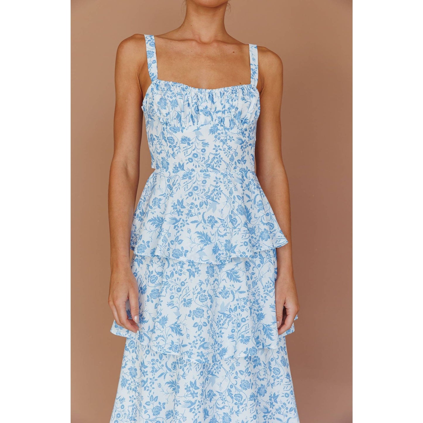 TIE UP TIERED MAXI