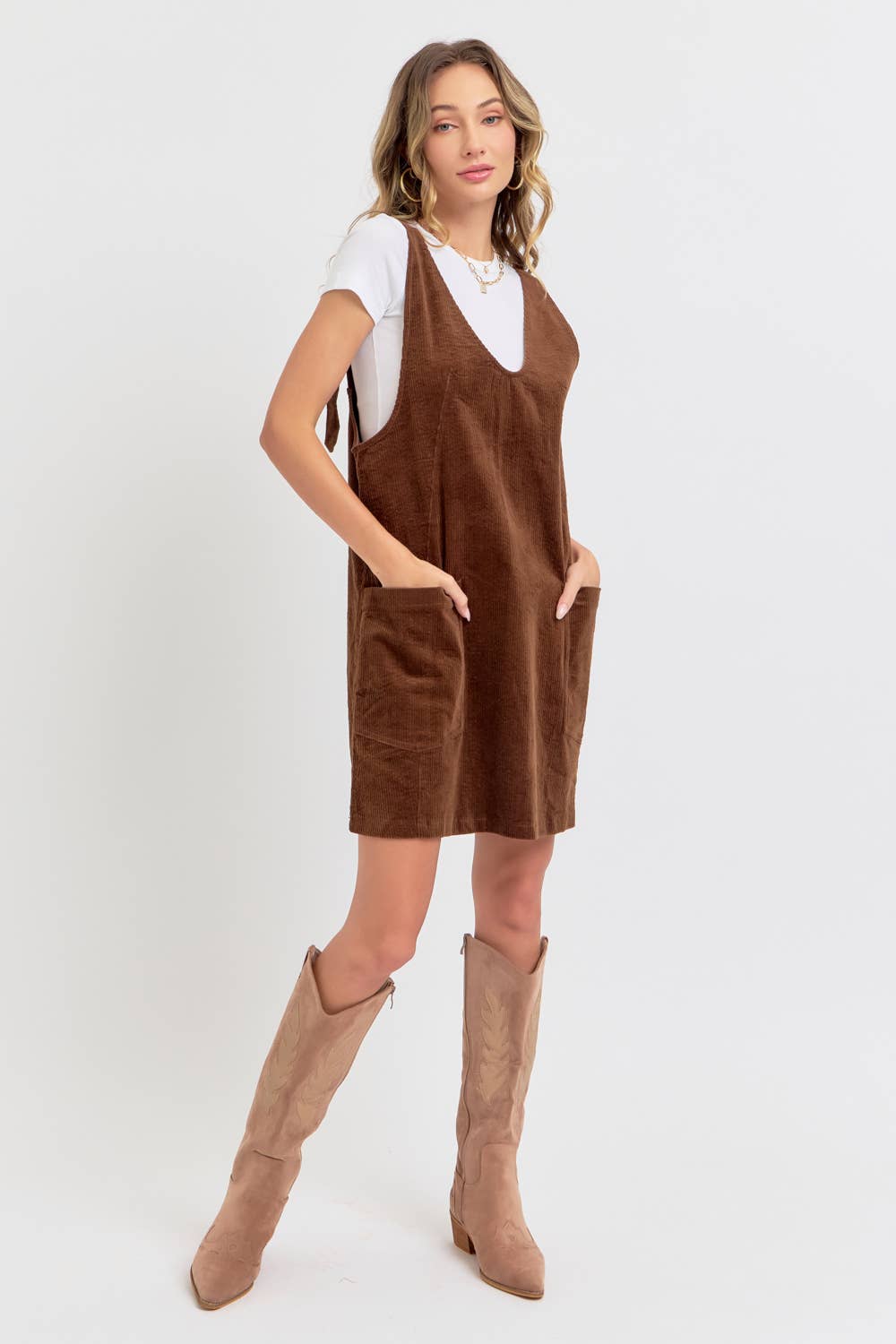 OVERALL CORDUROY DRESS