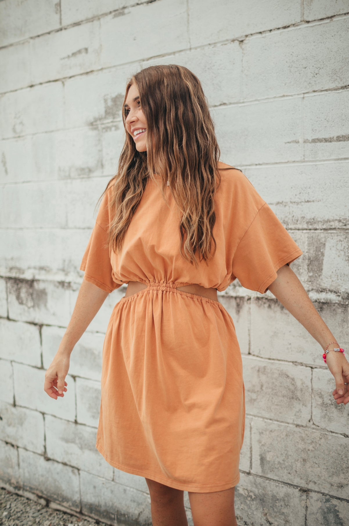 Golden T-Shirt Dress