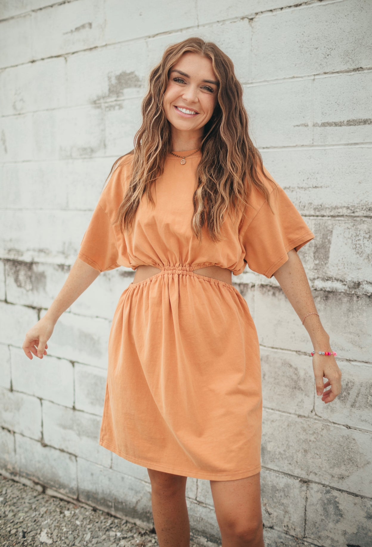 Golden T-Shirt Dress