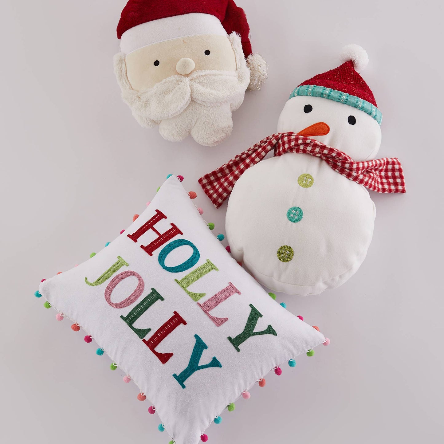 Holly Jolly Pom Pillow