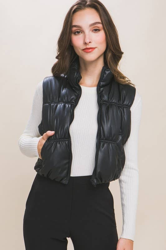 Faux leather Vest