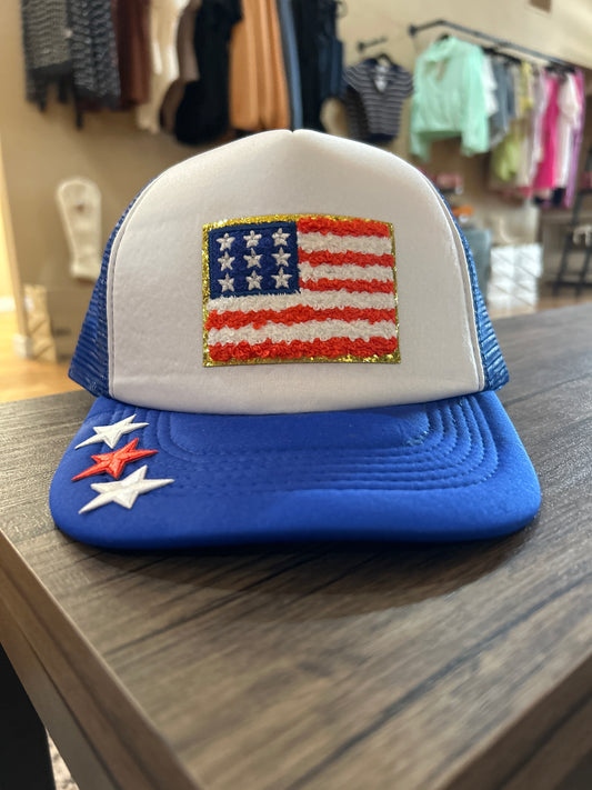 American Flag Trucker Hat