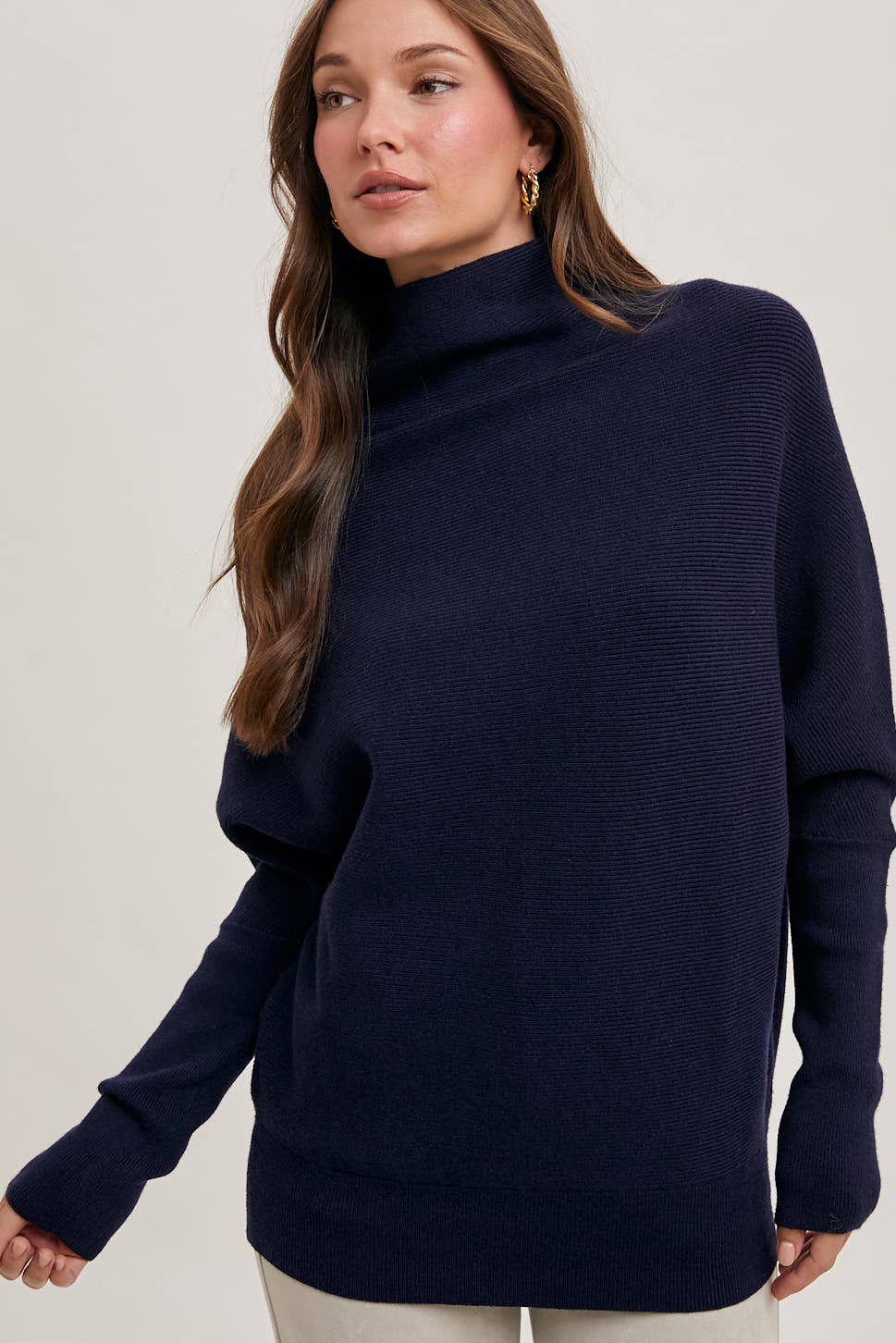 SLOUCH NECK DOLMAN PULLOVER