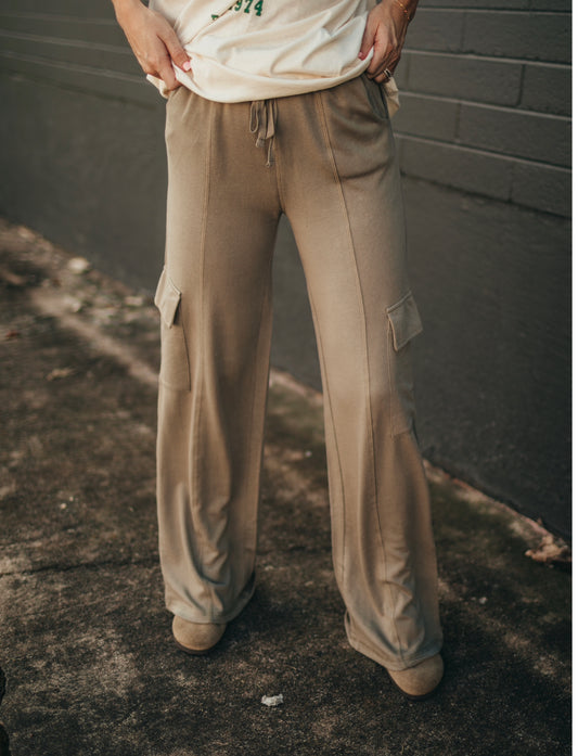 Grey Cargo Trousers